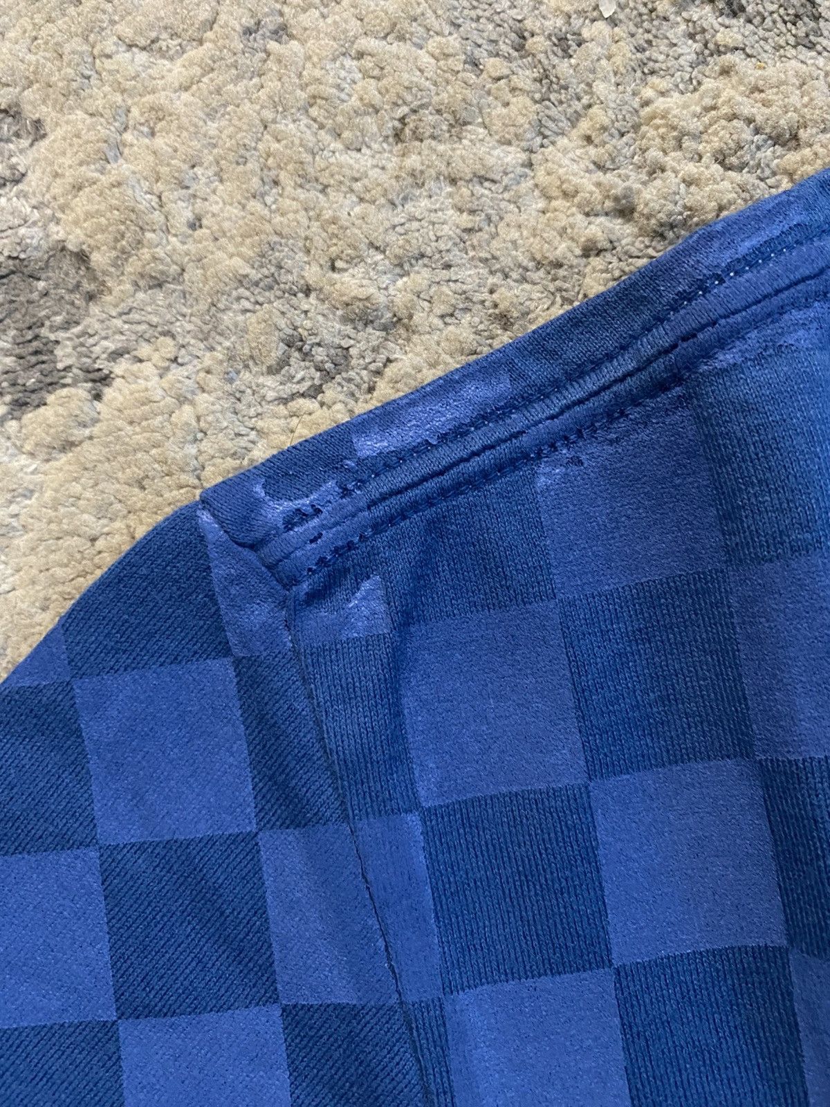 Number (N)ine SS09 Checkered Blue Painted T Shirt Size US M / EU 48-50 / 2 - 5 Thumbnail