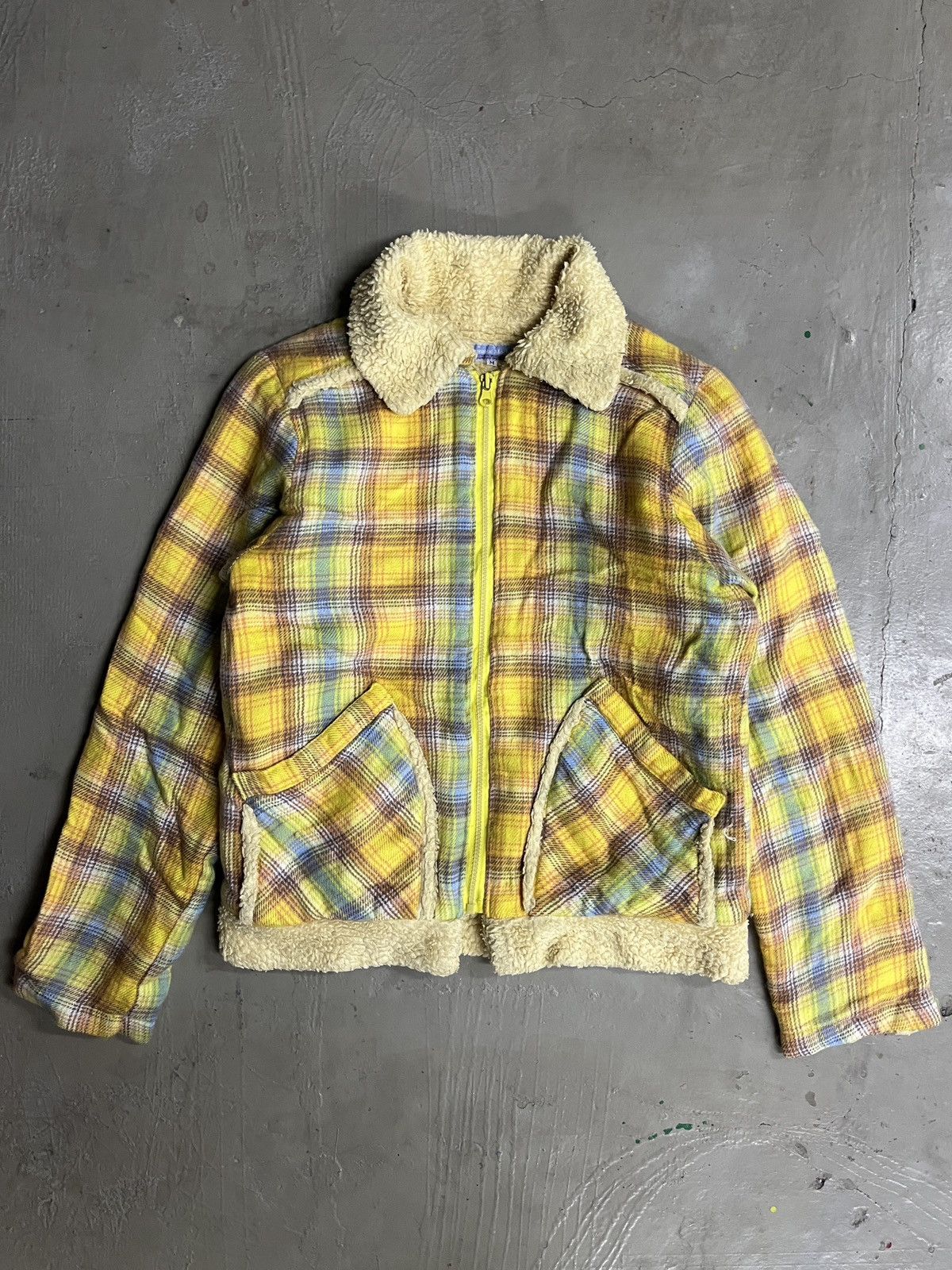 Hysteric Style Plaid Shearling Jacket