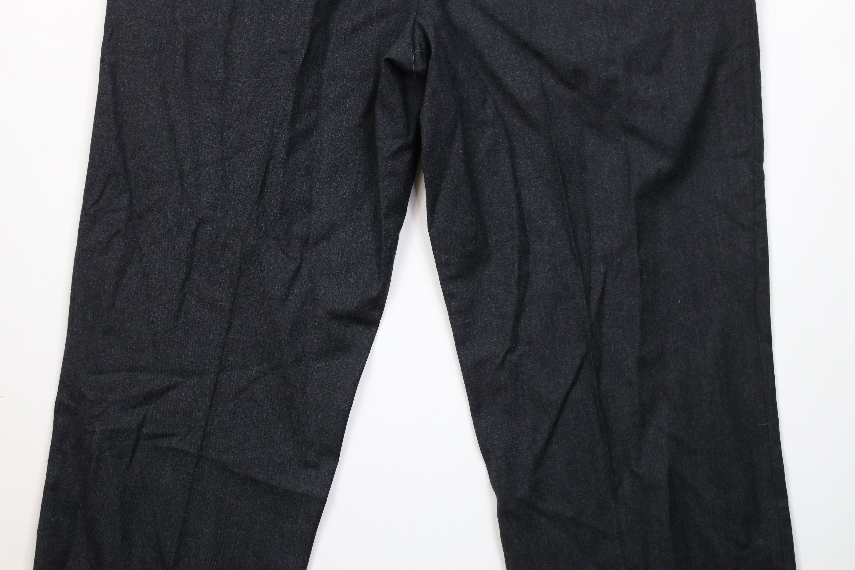Lands' End Vintage 90s Lands End Wide Leg Chino Pants Charcoal Gray USA Size US 38 / EU 54 - 10 Thumbnail