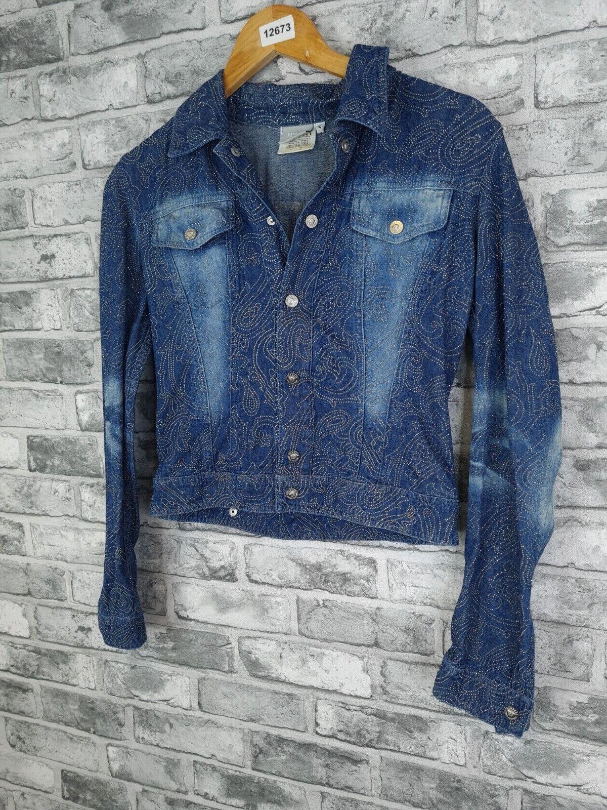 Versace Jeans Couture Versace Jeans Jacket Size Small Denim Sparkle Vtg Size S / US 4 / IT 40 - 2 Thumbnail
