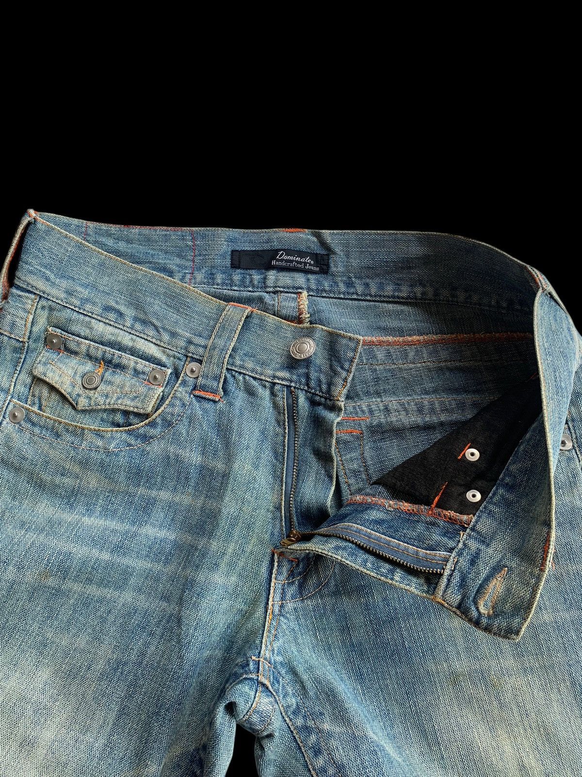 Tornado Mart FLARE💥 DOMINATE HANDCRAFTED JEANS PUNK STYLE DENIM☠️🎌 Size US 33 - 9 Thumbnail
