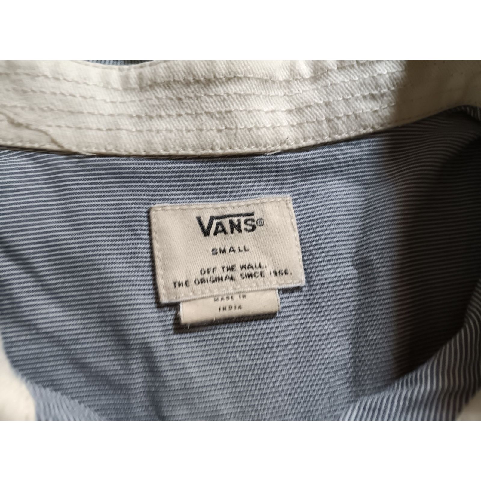 Vans Vans Men’s Small Blue Pinstriped Short Sleeve Button-Up Size US S / EU 44-46 / 1 - 3 Thumbnail