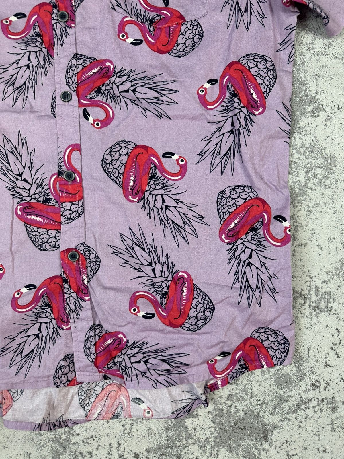 Vintage Retro Flamingo Pineapple Shirt Size US M / EU 48-50 / 2 - 6 Thumbnail