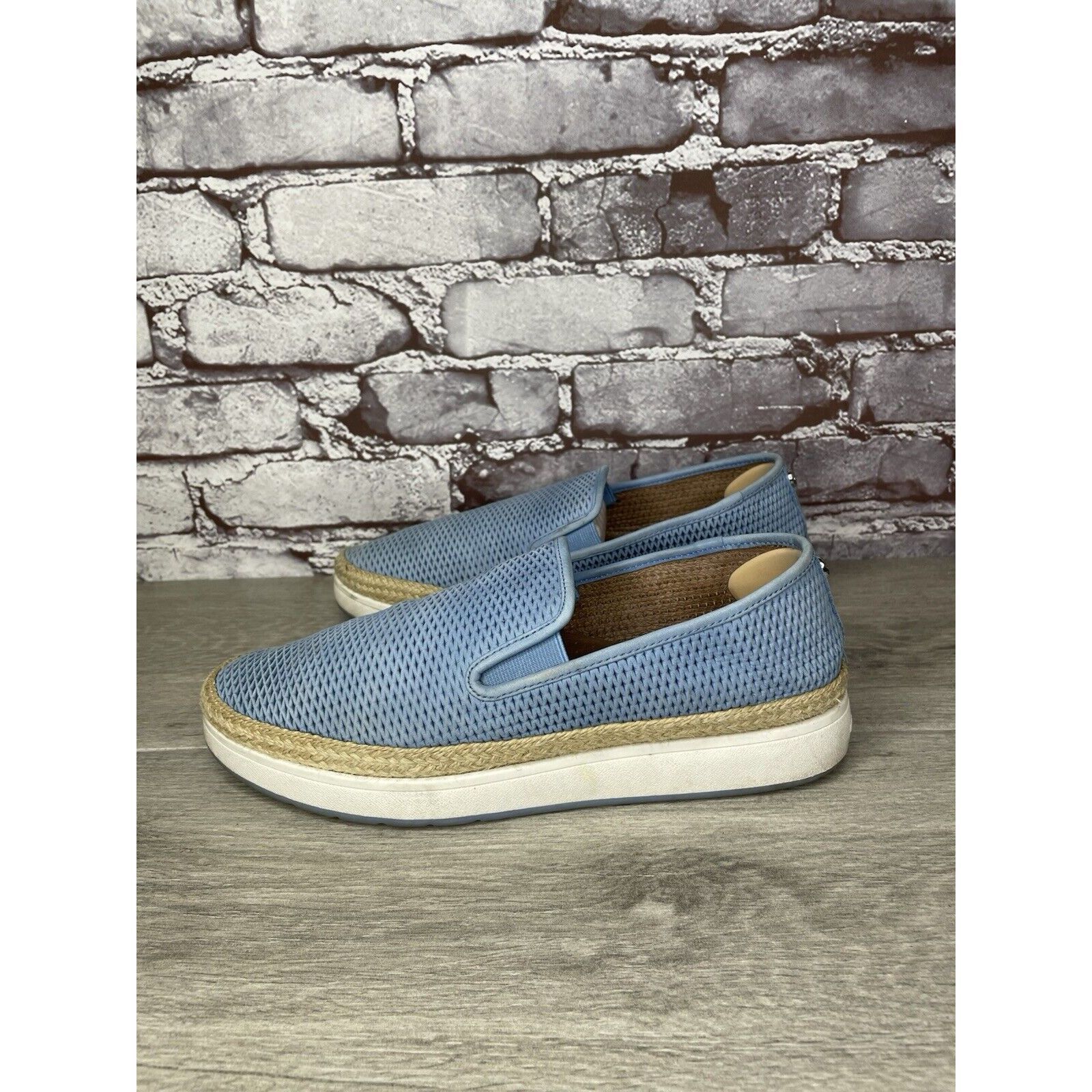 Donald Pliner Donald J Pliner Palm Lagoon Blue Leather Espadrille Shoes Wo Size US 10 / IT 40 - 11 Thumbnail