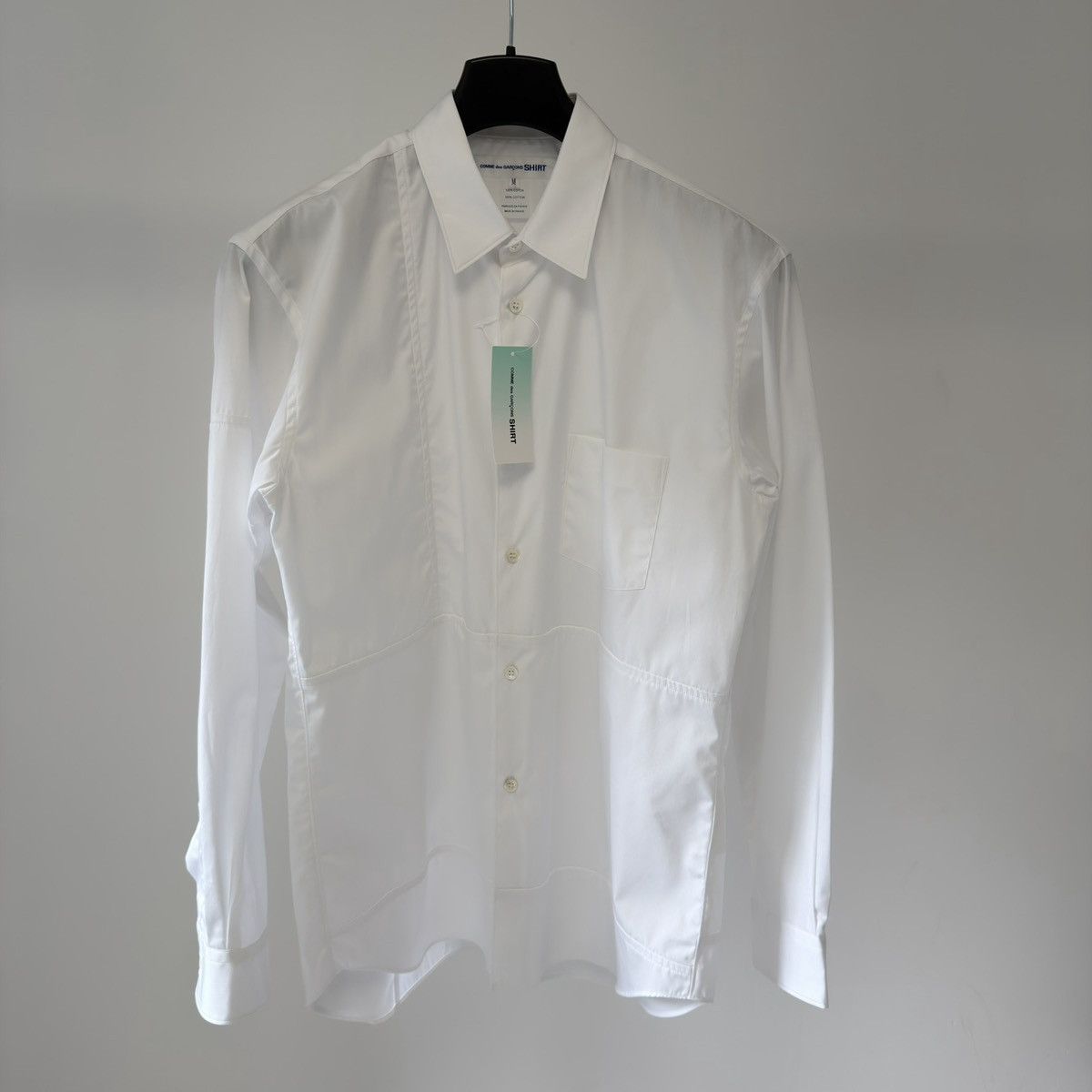 Comme des Garcons White Cotton ‘Patchwork Panelled’ Shirt Size US M / EU 48-50 / 2 - 16 Thumbnail