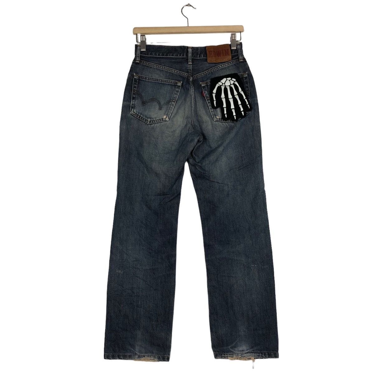 Edwin 🔥90’s BINTAGE JEANS 503 EDWIN DISTRESSED PUNK DESIGN Size US 26 / EU 42 - 8 Thumbnail