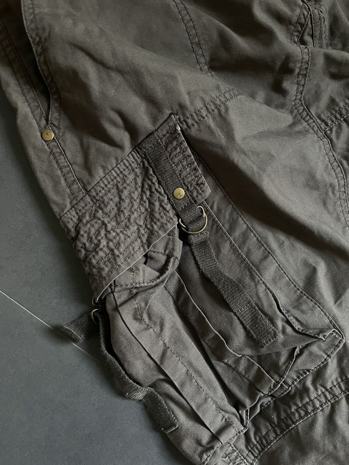 Vintage Vintage Japanese Flared Cargo Zip Pants Bandage Faded Double Size US 32 / EU 48 - 6 Thumbnail