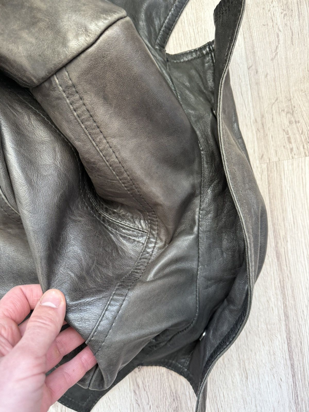 DRYKORN Drykorn NAKY Leather Jacket Ws Size 2 Green Double Breasted Size S / US 4 / IT 40 - 25 Thumbnail