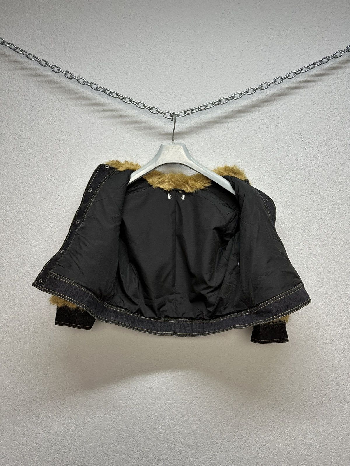 If Six Was Nine × Stella McCartney × Vintage Vintage Stella McCartney Fur Cropped Jacket Ifsixwasnine Size XS / US 0-2 / IT 36-38 - 11 Thumbnail