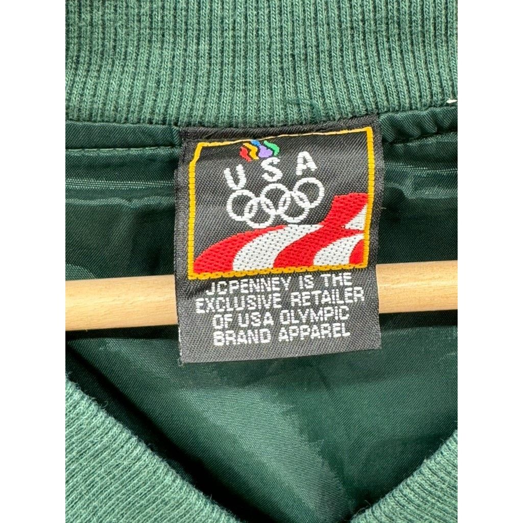 USA Olympics × Vintage 1990's USA Olympics Forest Green Pullover Windbreaker Size US L / EU 52-54 / 3 - 3 Thumbnail