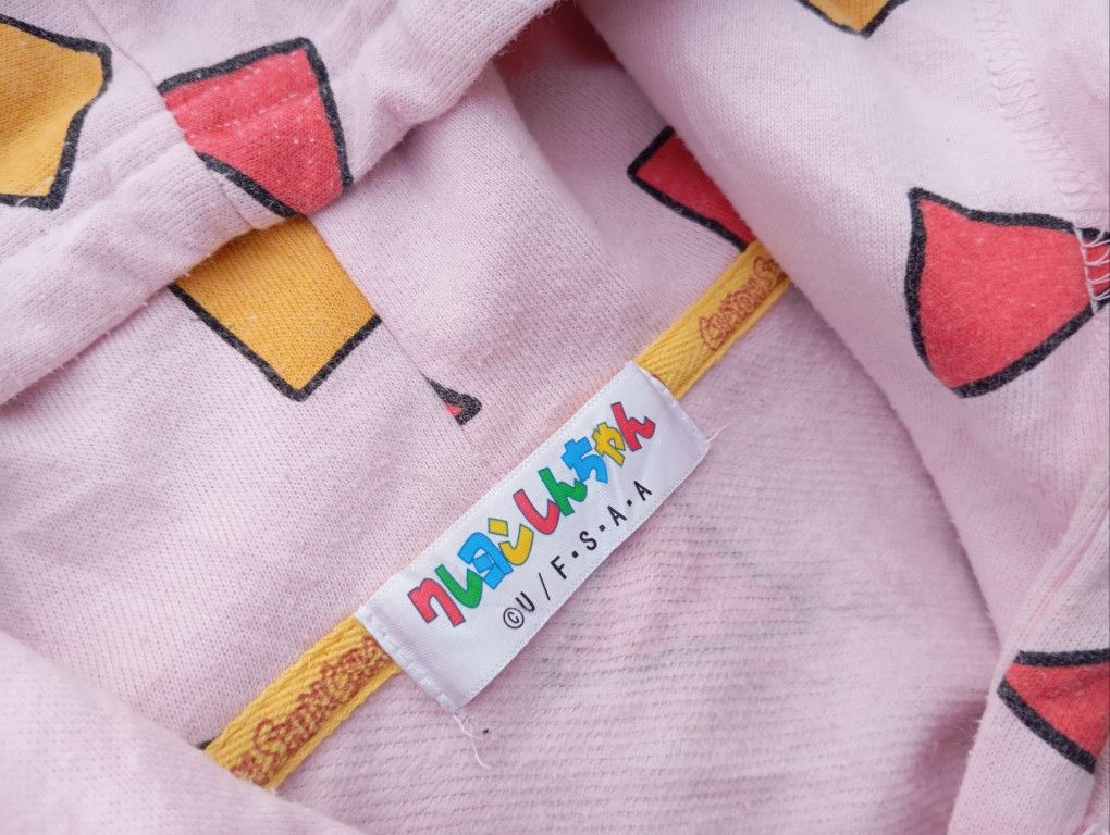 Japanese Brand Crayon Shin Chan 🍑 Pink Hoodie anime cartoon Japan 🎌 Size L / US 10 / IT 46 - 3 Thumbnail