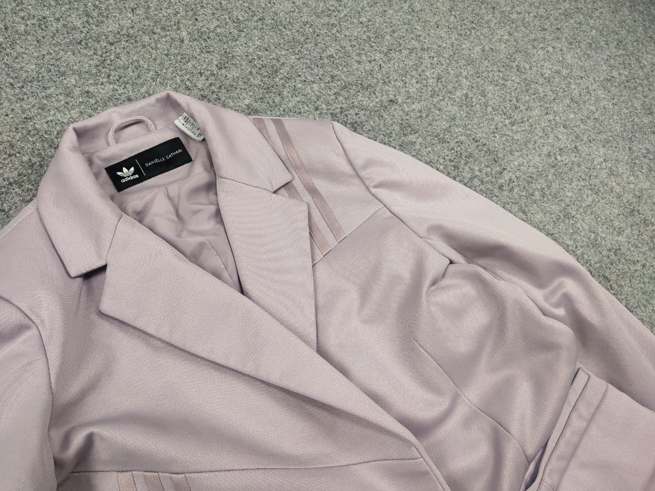 Adidas Danielle Cathari lavender asymmetric Blazer jacket