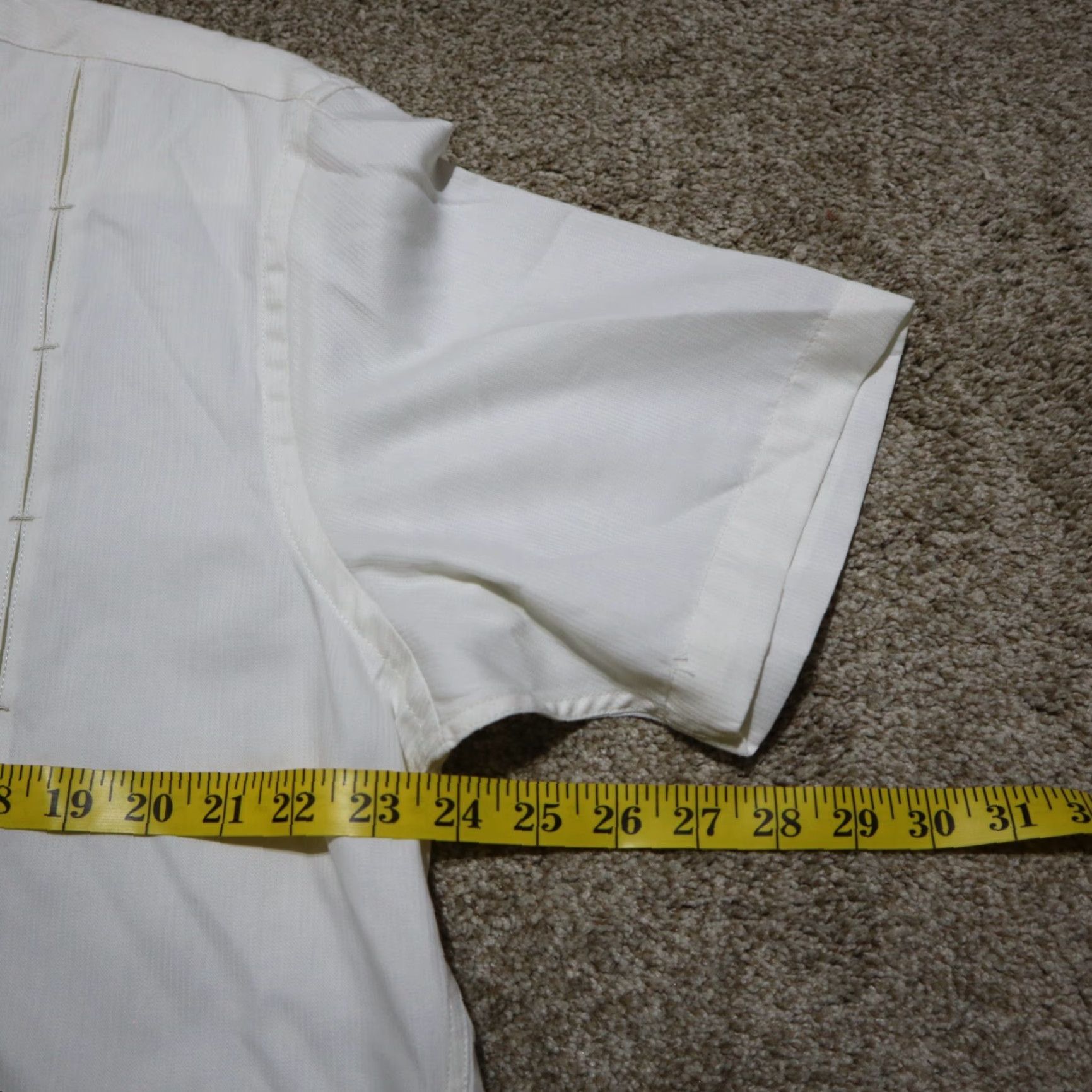 Van Heusen Van Heusen Shirt Men Dress Shirt White Long Sleeve Button Down 16.5 16/16.5 Wrinkle Free Pocket Size 46R - 6 Thumbnail