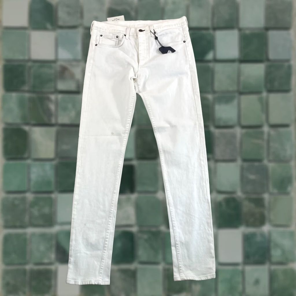 Rag & Bone Rag & Bone Jeans Men 33x34 White Button Fly Fit 1 Extra Slim NWT Size US 33 - 1 Thumbnail