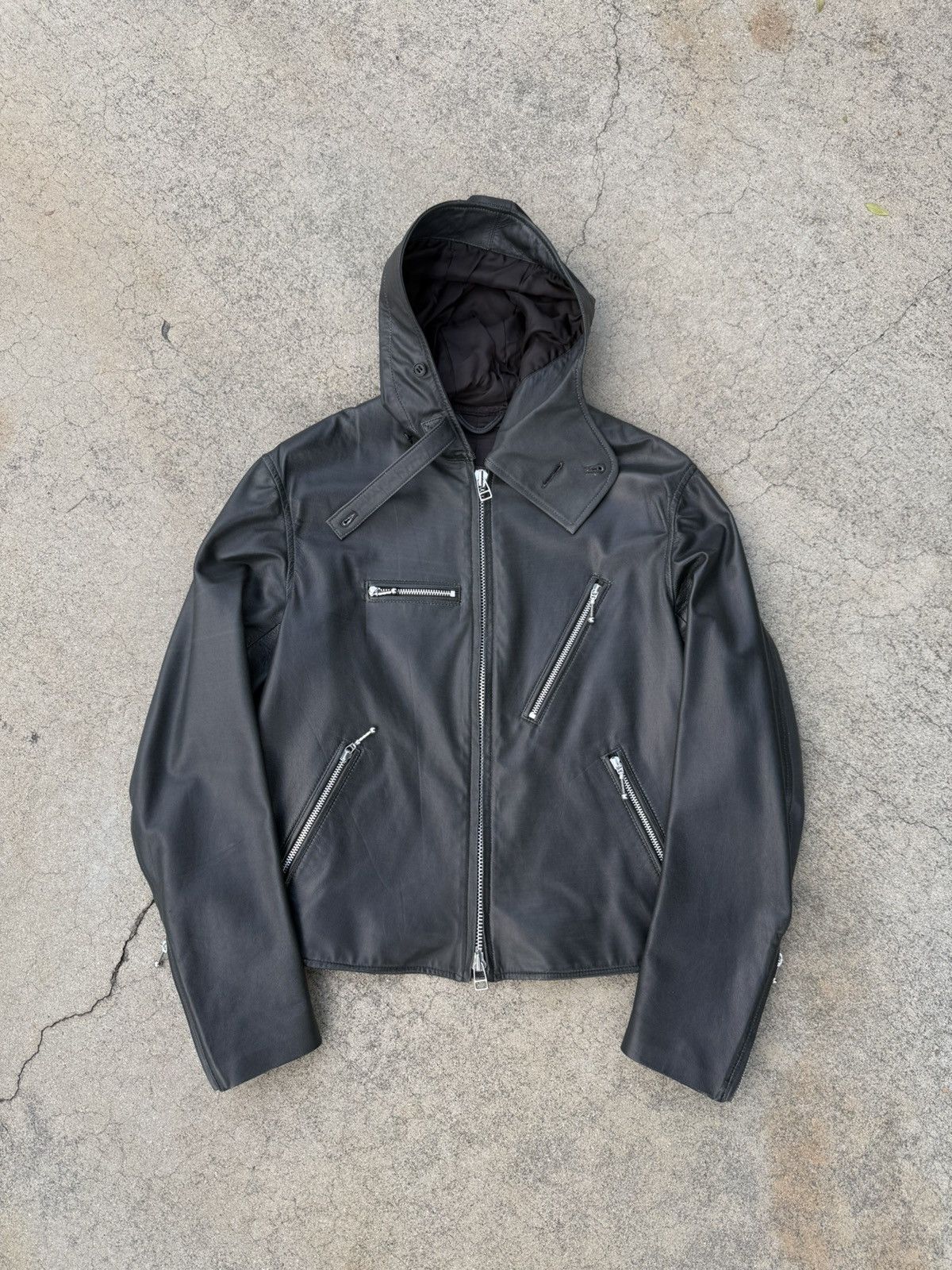 Yohji Yamamoto Yohji Yamamoto Pour Homme SS18 Taisho Lamb Skin Rider Jacket Size US M / EU 48-50 / 2 - 4 Thumbnail