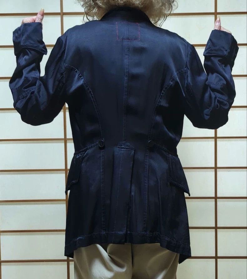 Yohji Yamamoto Yohji Yamamoto size 2 Satin Finish blazer 2506-Nextarrow Size 36R - 6 Thumbnail