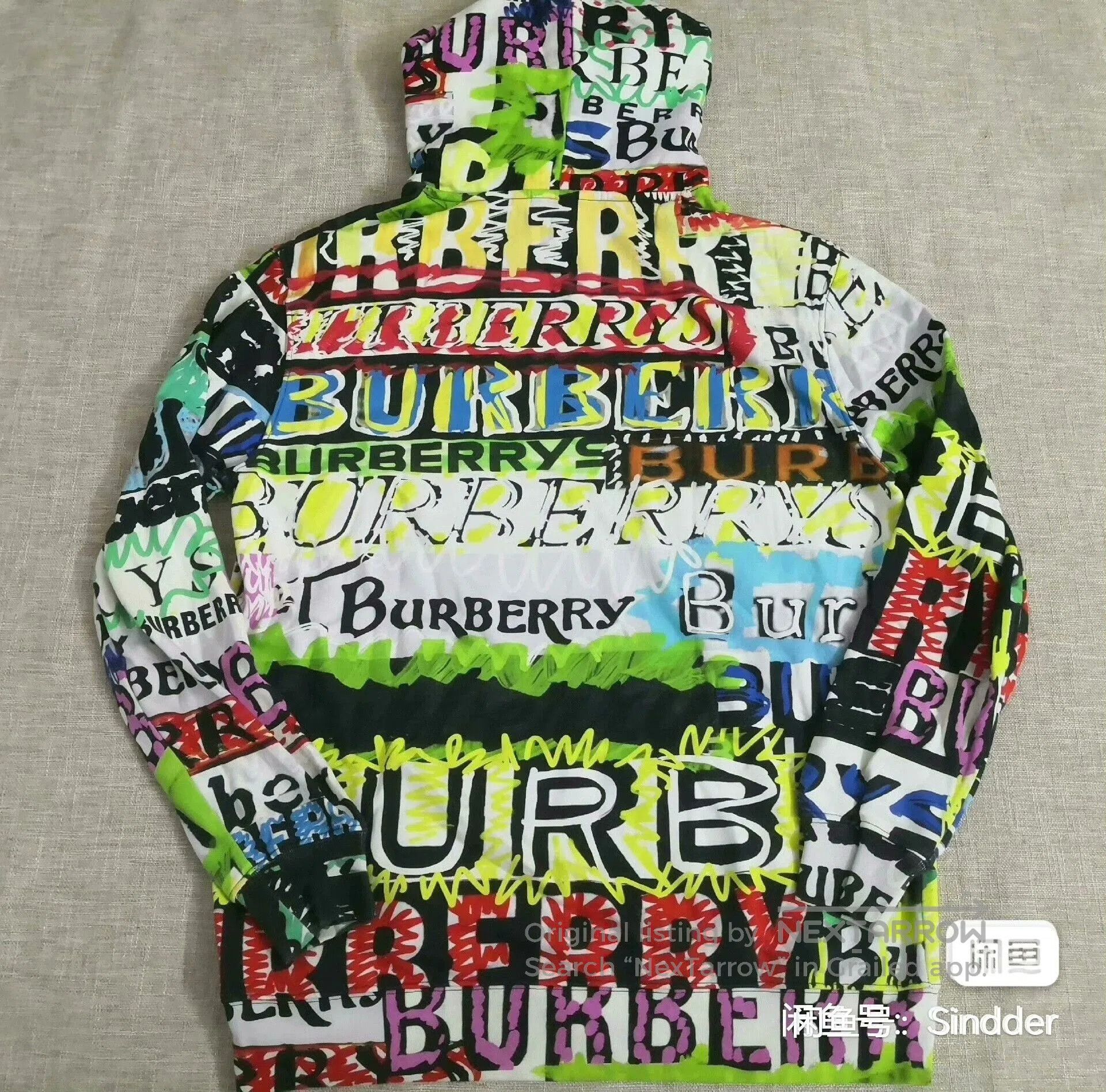 Burberry Burberry Men's Graffiti Print Hoodie. Size US S / EU 44-46 / 1 - 6 Thumbnail