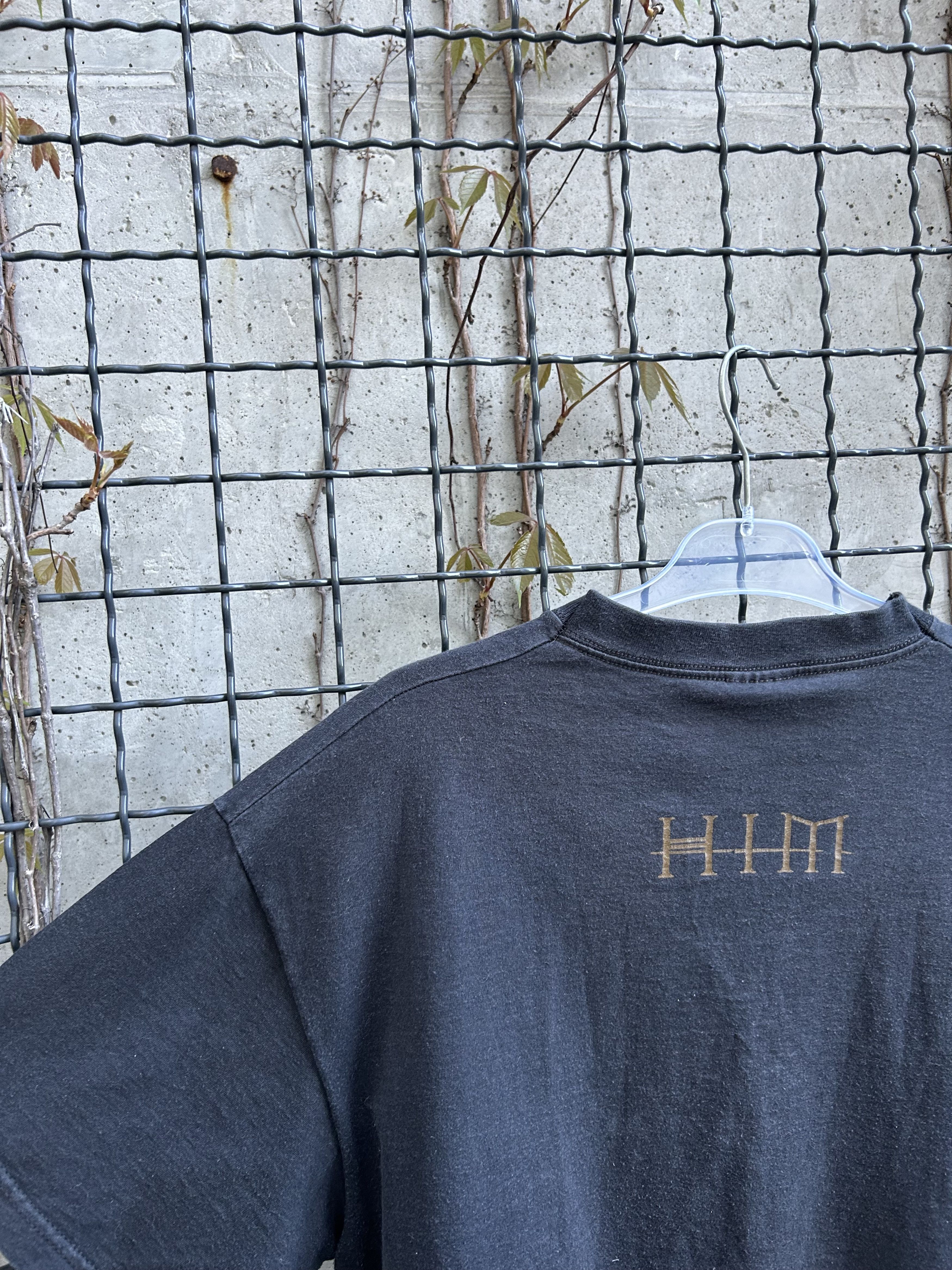 Band Tees × Vintage Vintage 2000s HIM Rock Band T-shirt Size US L / EU 52-54 / 3 - 12 Thumbnail