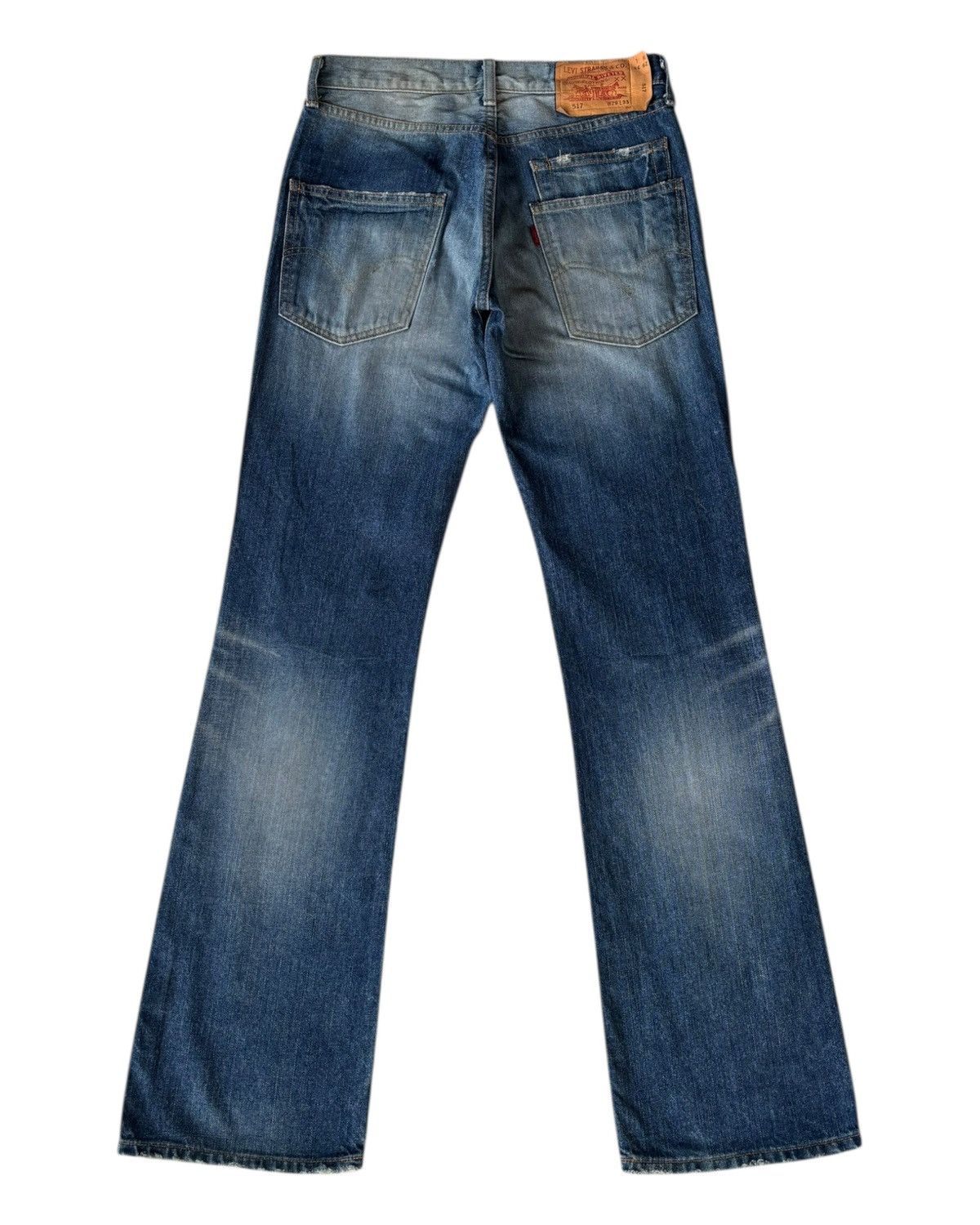 Hedi Slimane × Jean × Levi's Vintage Levis 517 Japan Flare Bootcut Distressed Denim Jean Size US 29 - 8 Thumbnail