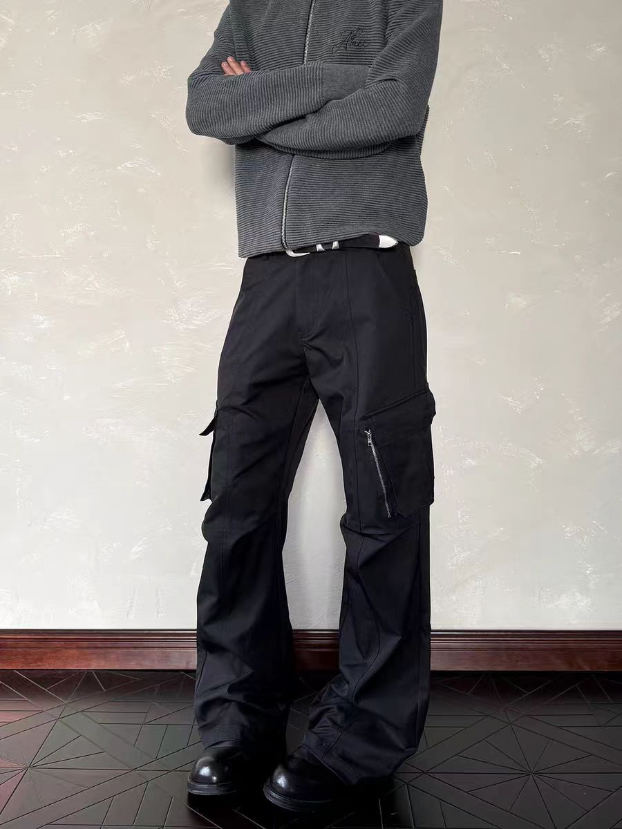 Jean Black loose-fit cargo pants with pockets Size US 30 / EU 46 - 1 Thumbnail