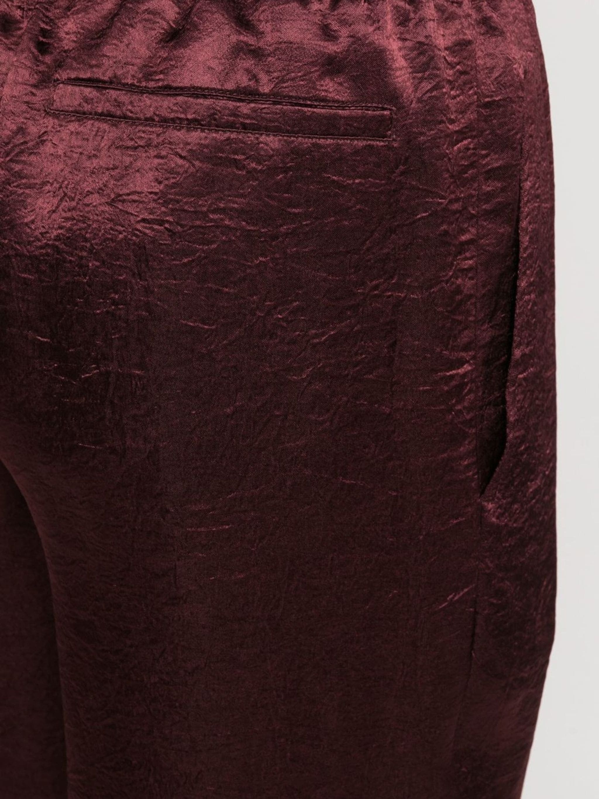 Saint Laurent Paris Saint Laurent Drawstring Track Pants - Burgundy Satin Size US 34 / EU 50 - 5 Thumbnail