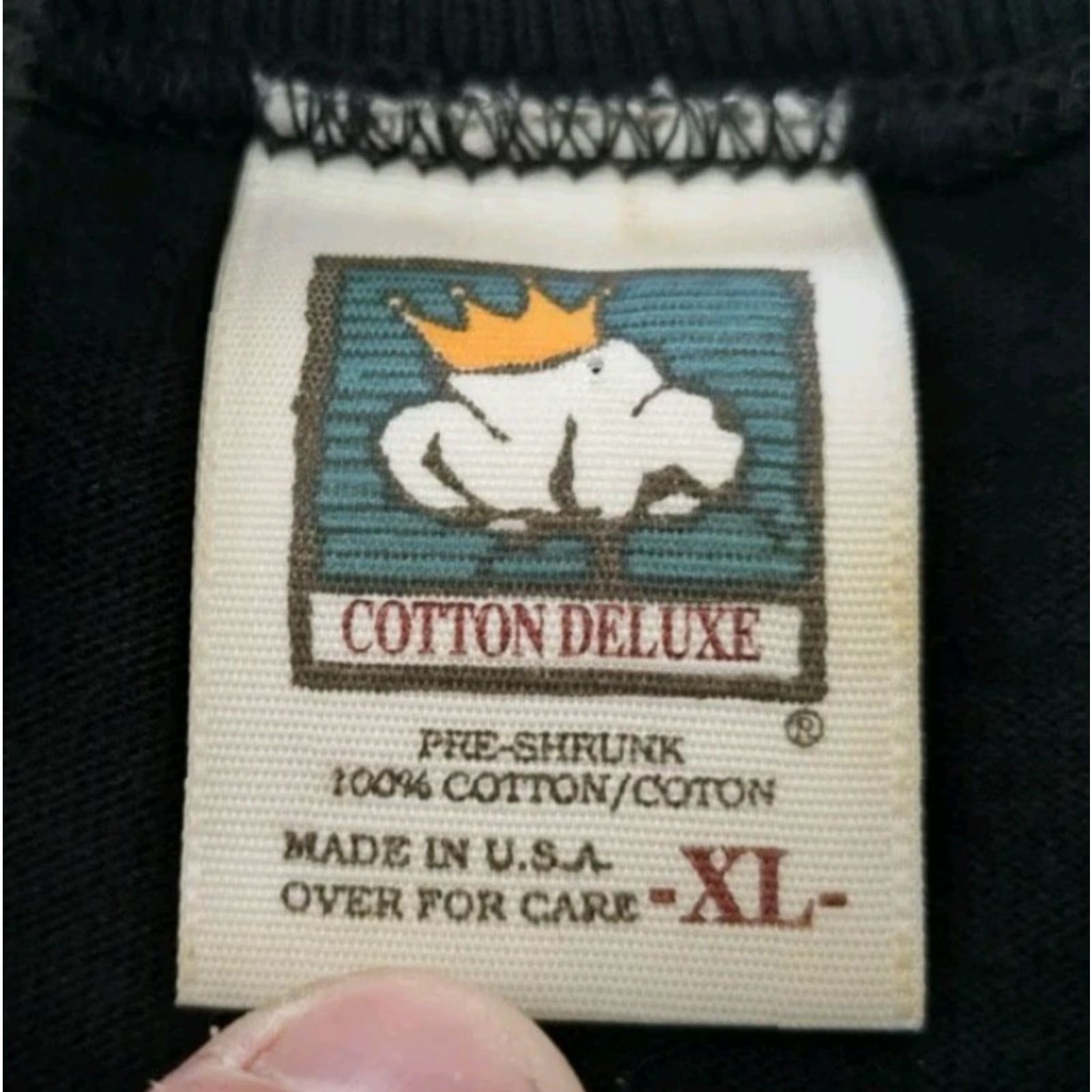 Vintage VINTAGE Cotton Deluxe Sweatshirt Men XL Black All Seasons Graphic Print Icky Bug Man USA 90s Rare Size US XL / EU 56 / 4 - 3 Thumbnail