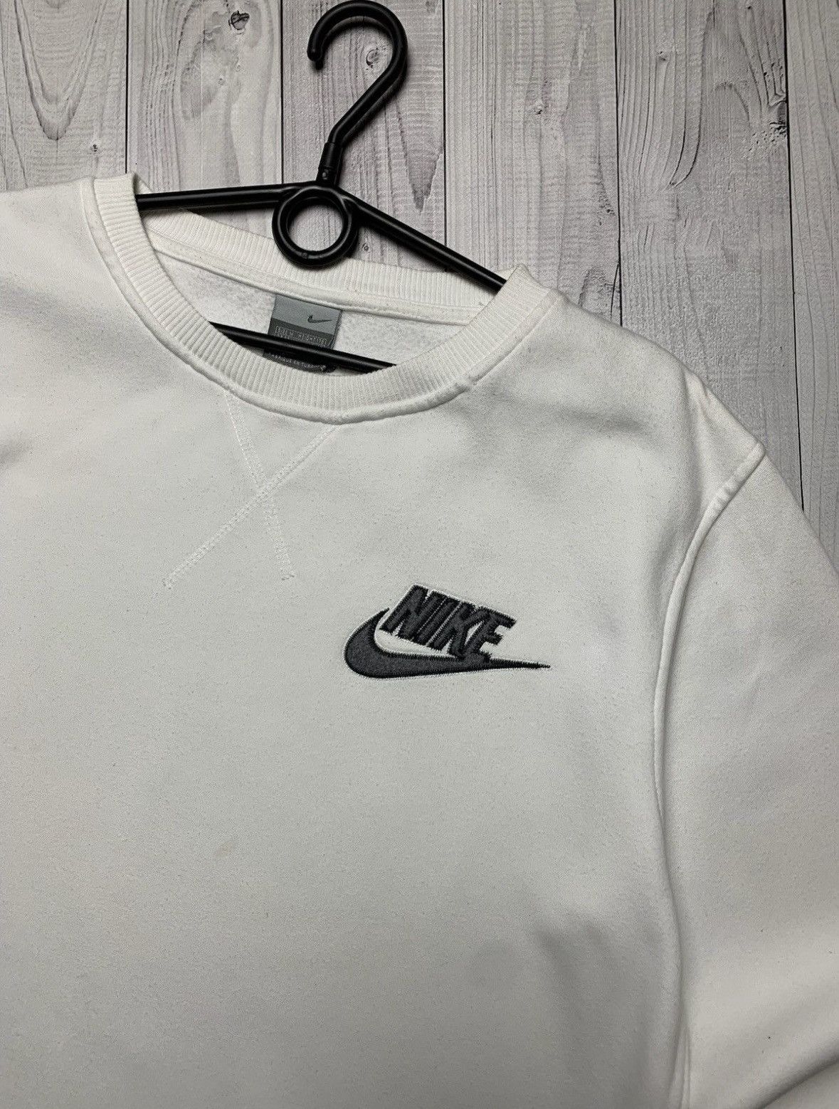 Nike × Vintage Vintage Nike sweatshirt logo size M white Size M / US 6-8 / IT 42-44 - 6 Thumbnail