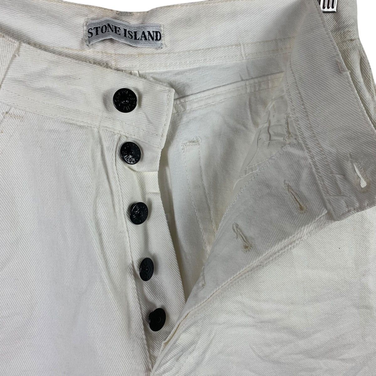 Stone Island × Vintage Vintage STONE ISLAND patches white jeans Size 27" / US 4 / IT 40 - 13 Thumbnail