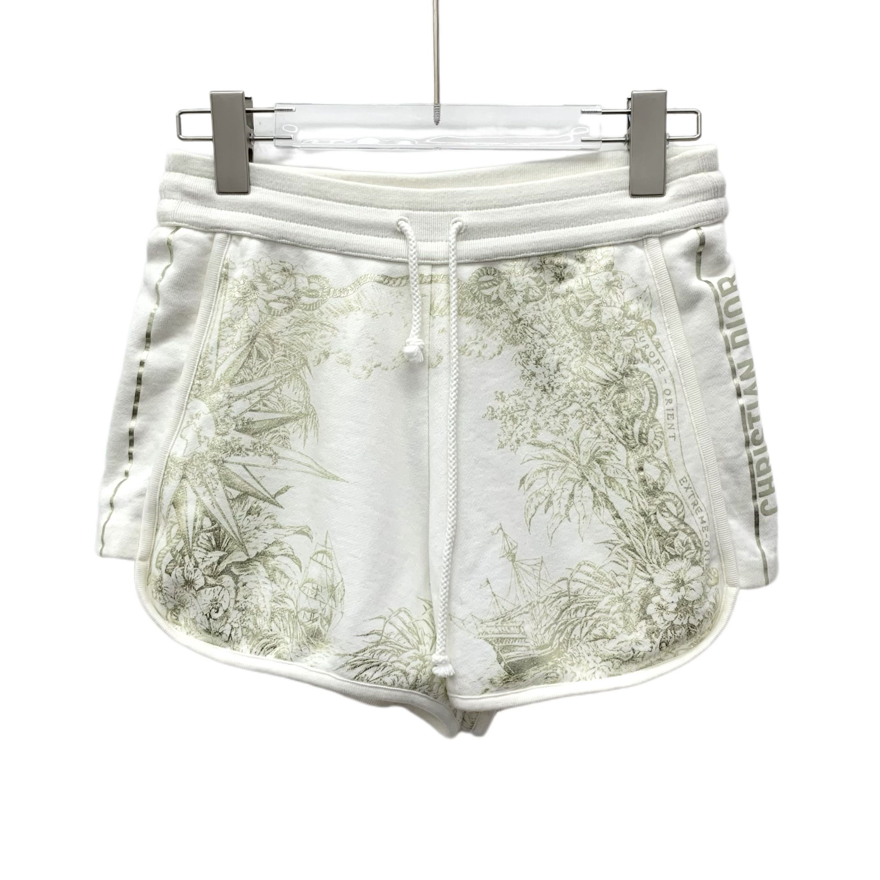 Dior Christian Dior White Jungle Cotton Shorts (Size S) Size 26" / US 2 / IT 38 - 1 Thumbnail