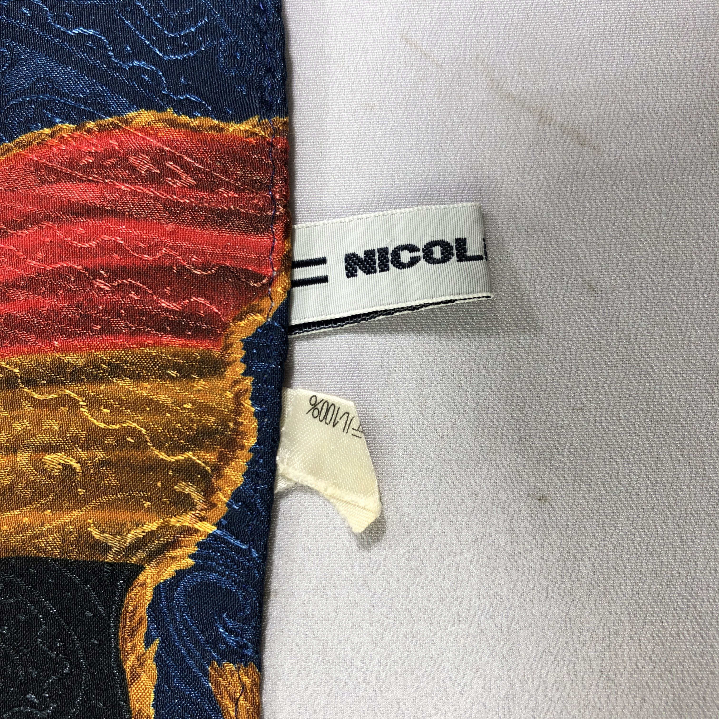 Vintage Vintage Nicole Club Silk Scarf Size ONE SIZE - 5 Thumbnail