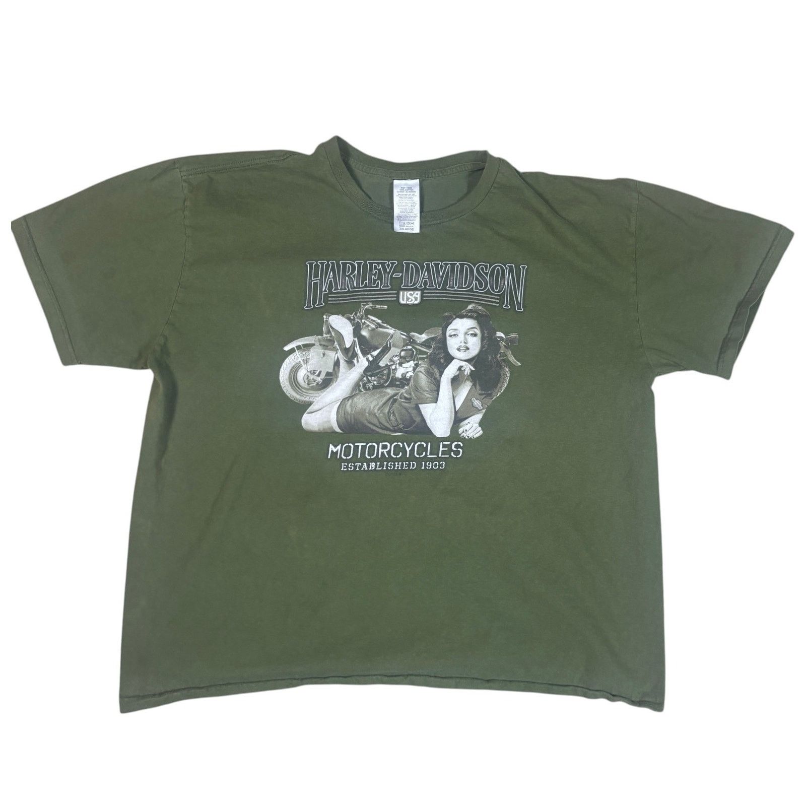 Harley Davidson Harley Davidson Motorcycles 2019 green tshirt XXL streetwear Size US XXL / EU 58 / 5 - 1 Thumbnail