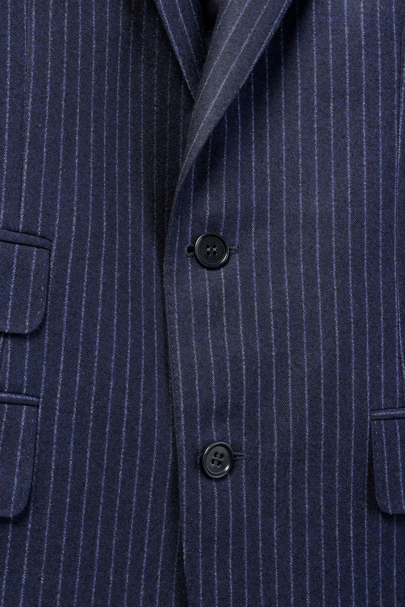 Canali Canali Blue Chalk Banker Stripe Single Breasted Blazer Size 40R - 6 Thumbnail