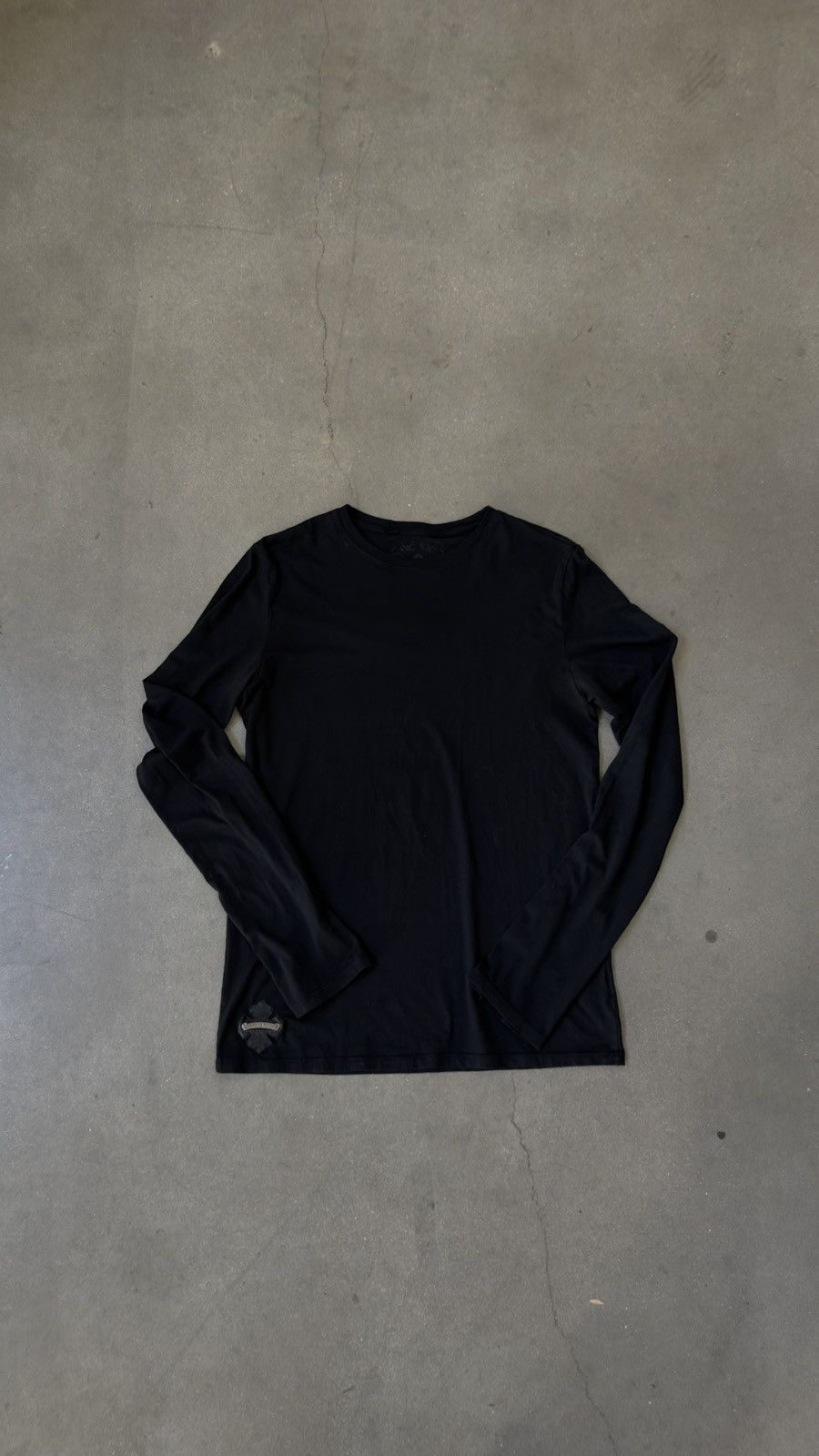 Chrome Hearts Chrome Hearts Black Leather Patch Thermal Longsleeve T-Shirt Size US M / EU 48-50 / 2 - 1 Thumbnail