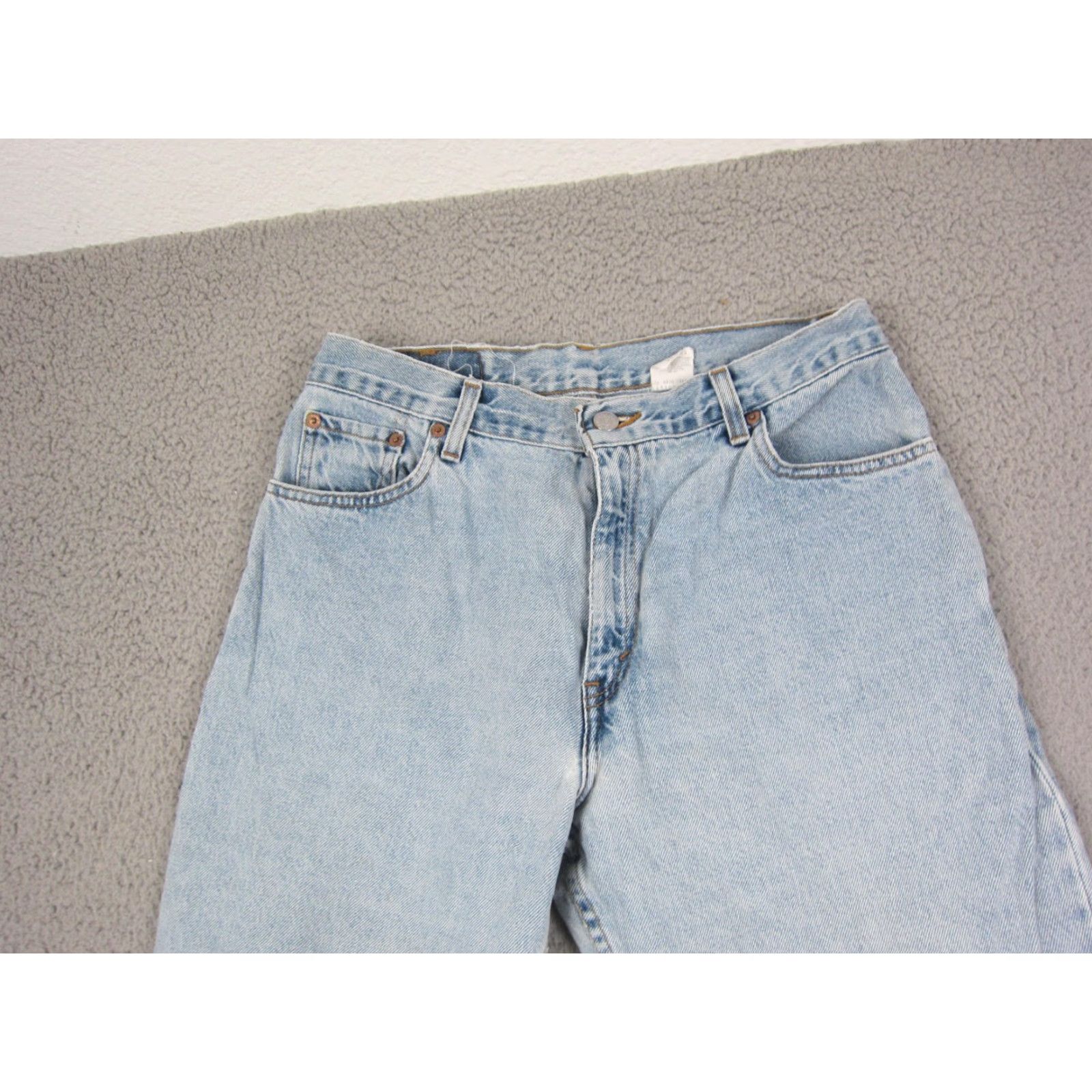 Levi's VINTAGE Levi's 550 Jeans Teens W29 L29 13 JR Blue Tapered Relaxed Fit Denim 90s Jeans Mens Womens Boys Girls Size US 29 - 7 Thumbnail
