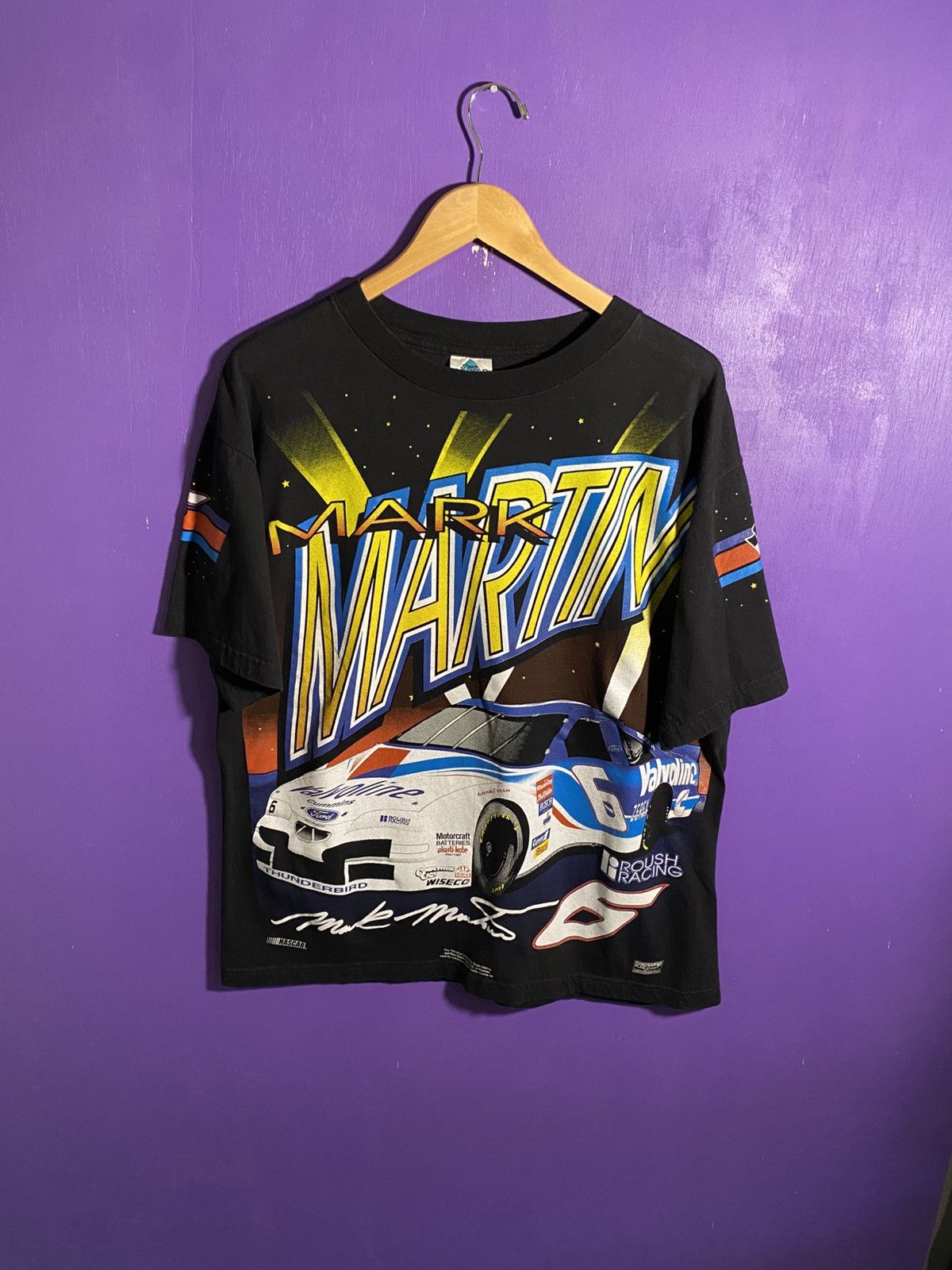 NASCAR Vintage 90s NASCAR Mark Martin AOP t-shirt Size US L / EU 52-54 / 3 - 1 Thumbnail