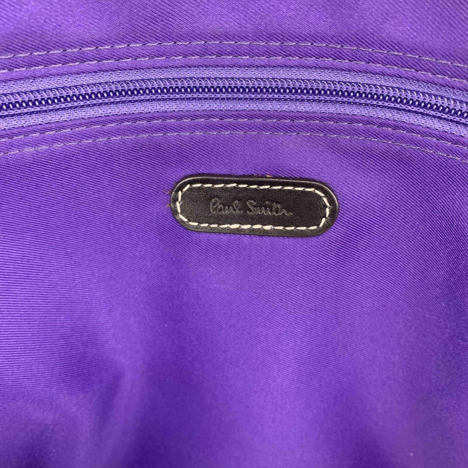 Paul Smith Contrast Stitch Black Canvas Leather Trim Work Bag Size ONE SIZE - 9 Thumbnail