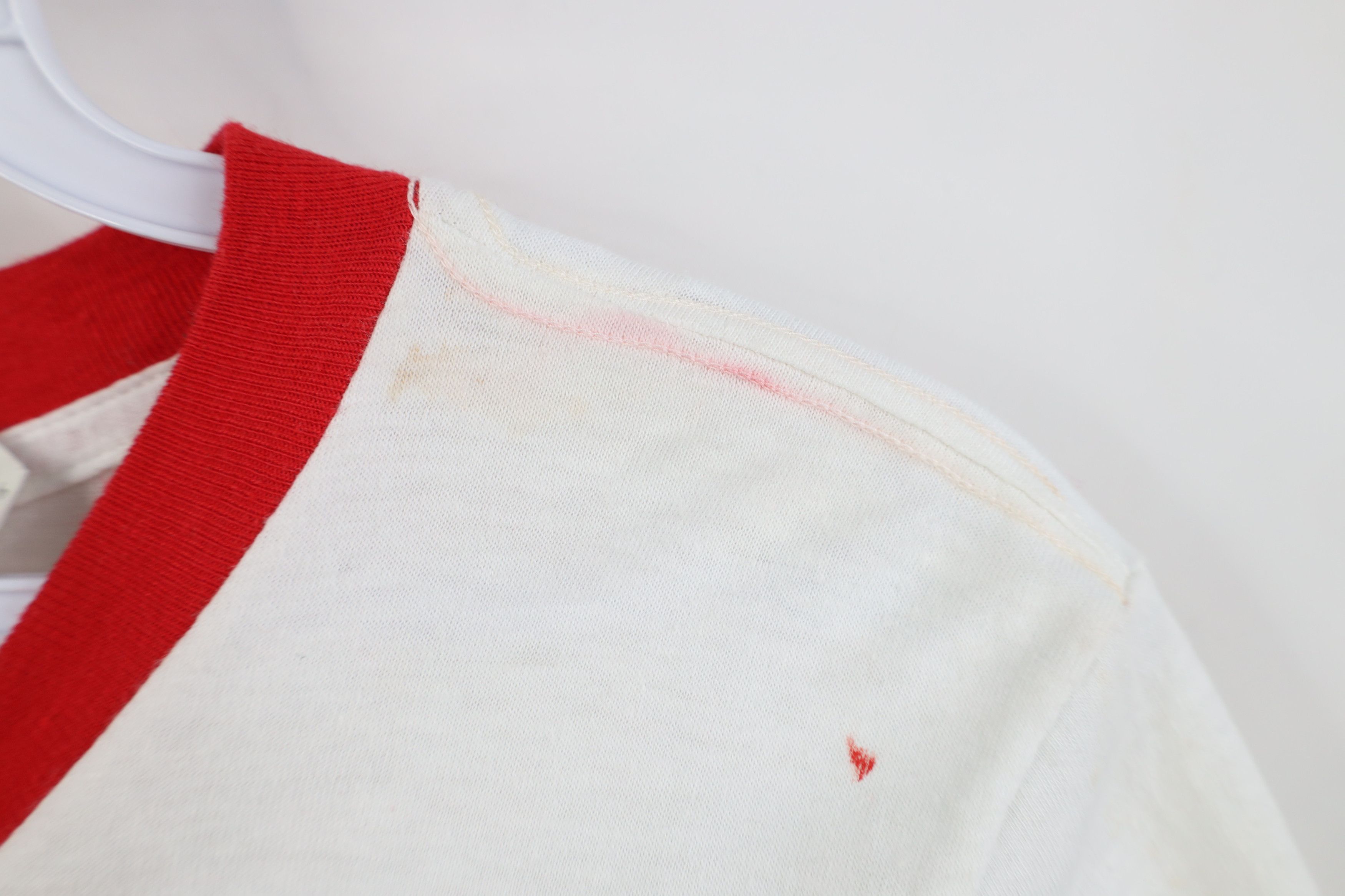Vintage Vintage 80s Coca Cola Run Walk Ringer T-Shirt White USA Size S / US 4 / IT 40 - 6 Thumbnail