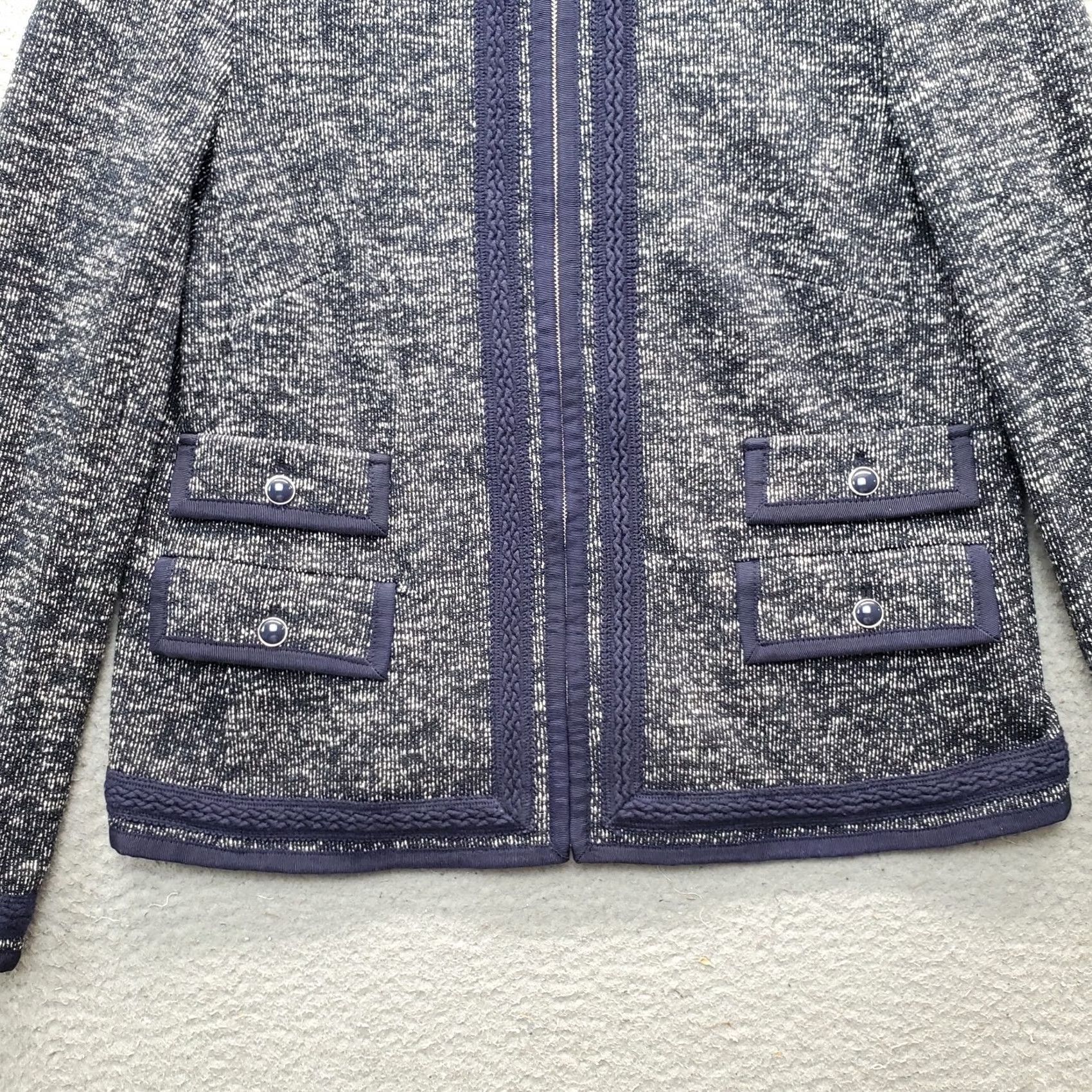 Talbots Talbots Cardigan Womens 12P Multicolor Boho Lace Trim Four Flap Pockets Full Zip Shirt Womens Size 12P Fall Winter Knitted Knit Casual Womens Size XL / US 12-14 / IT 48-50 - 7 Thumbnail