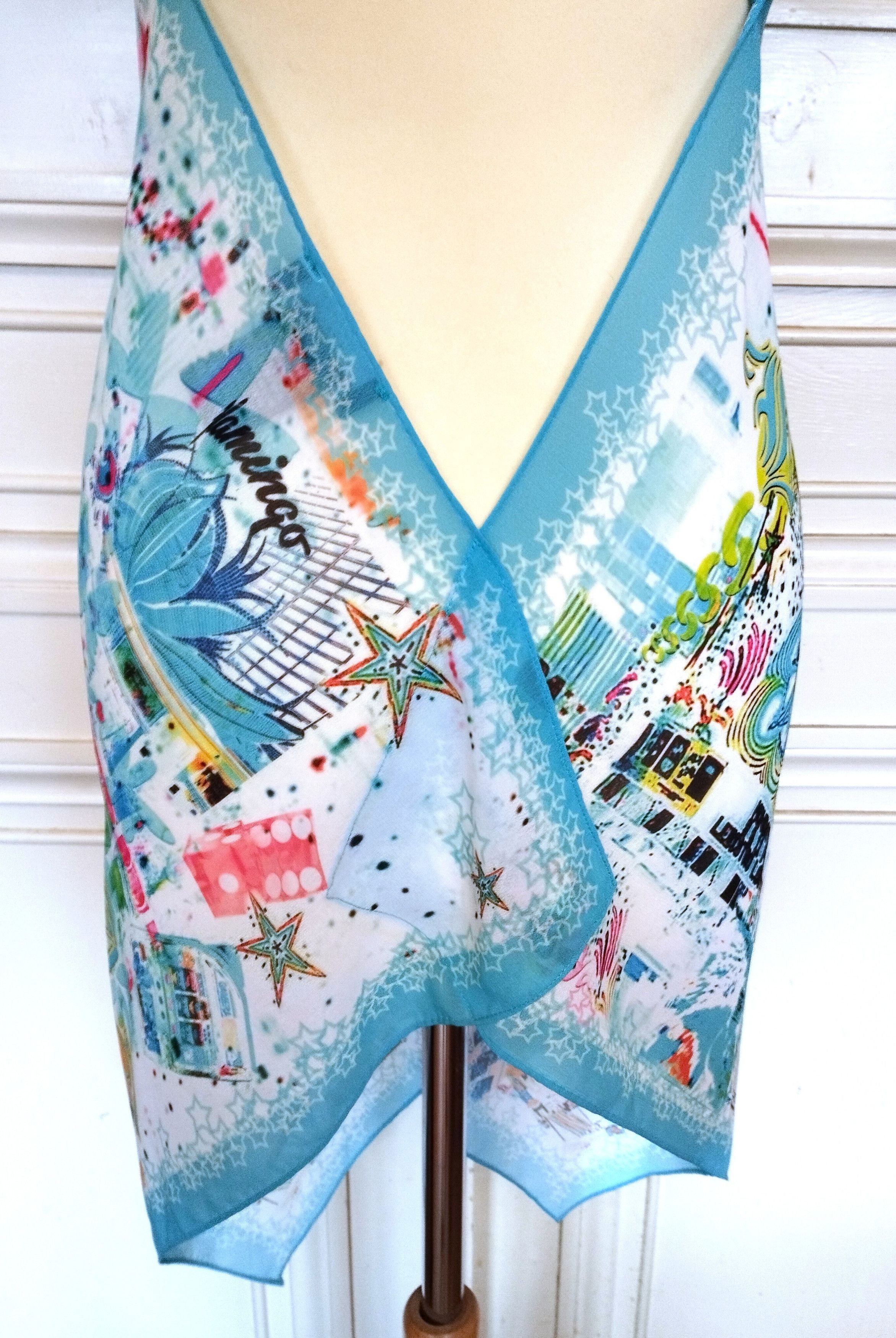 Designer Nathalie Chaize Creatrice Robe Carrés de Voile Las Vegas T M Size M / US 6-8 / IT 42-44 - 5 Thumbnail