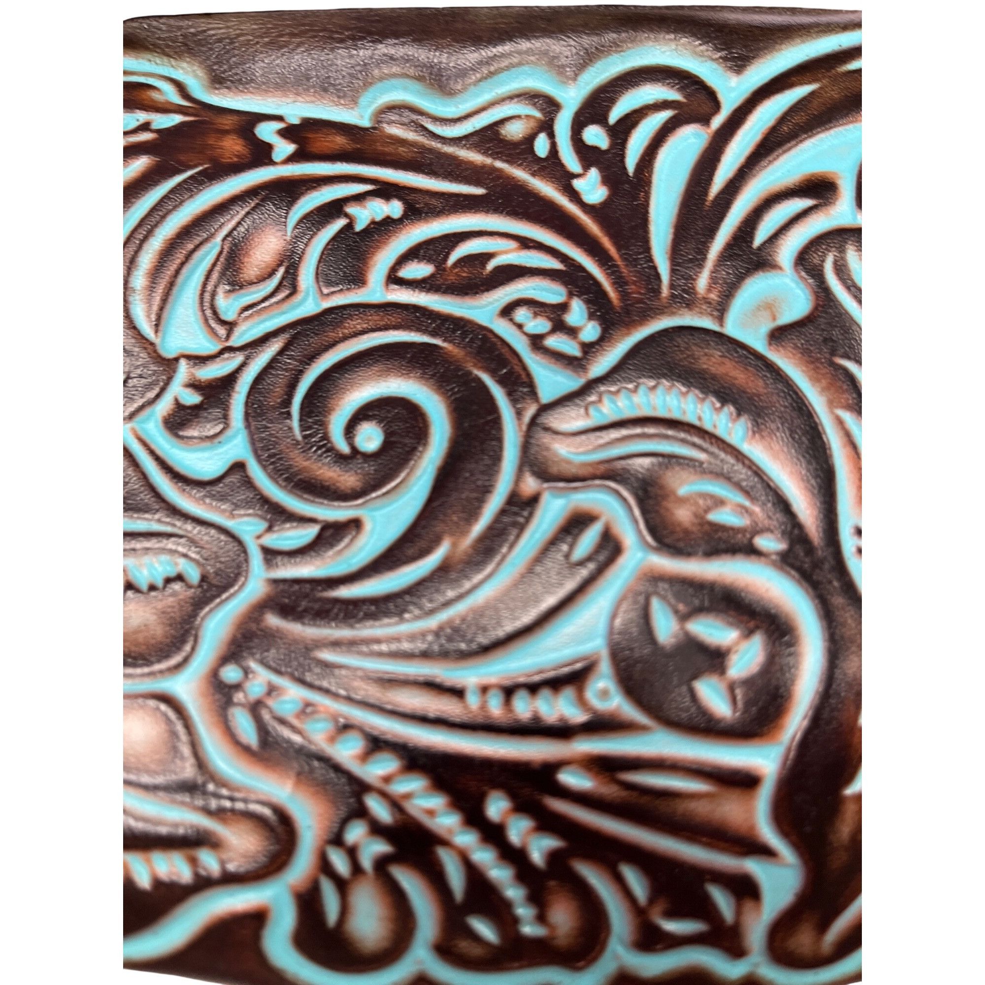 Patricia Nash Patricia Nash wms Savena turquoise black leather kisslock wr Size ONE SIZE - 3 Thumbnail