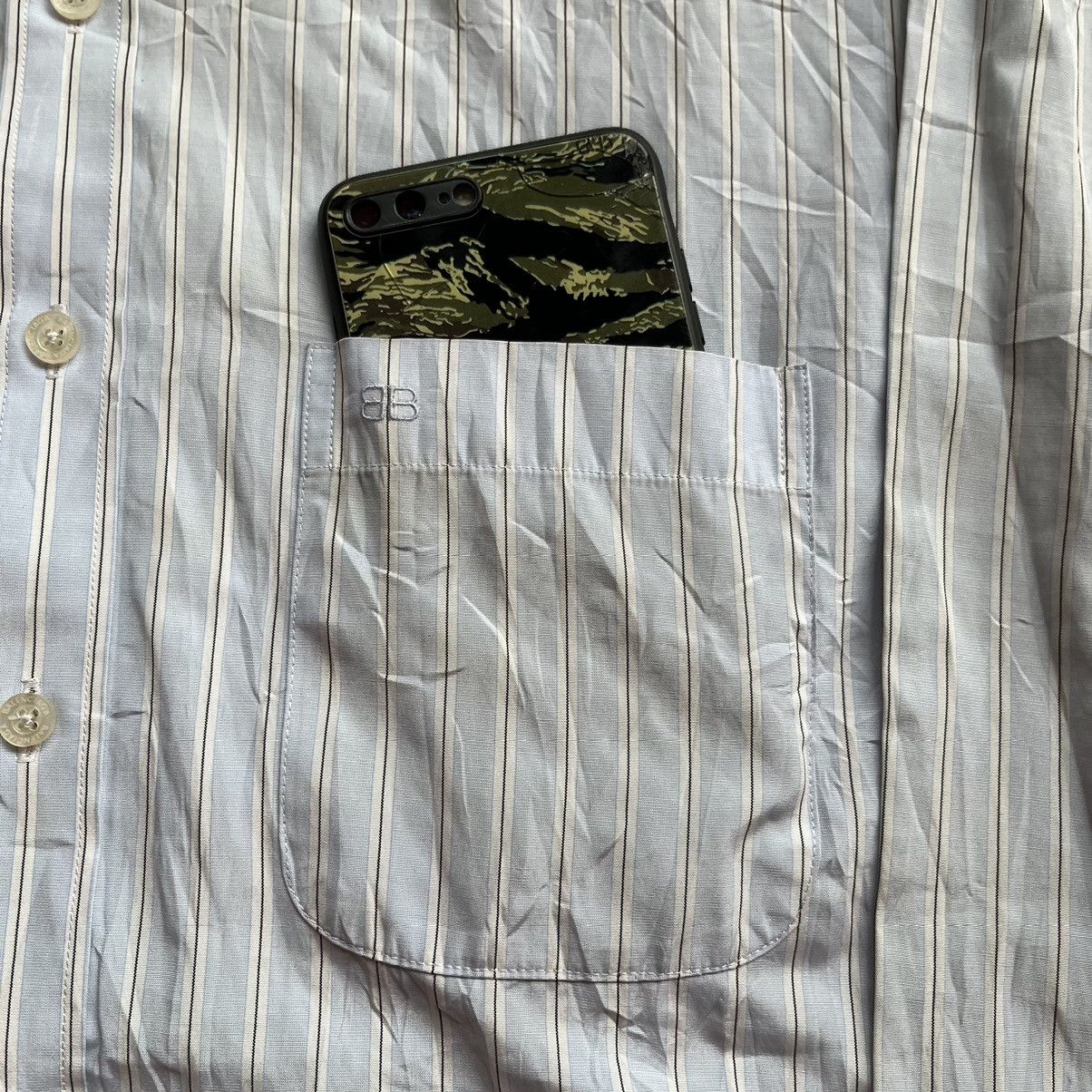 Balenciaga Balenciaga Button Up Stripe Shirt Size US L / EU 52-54 / 3 - 3 Thumbnail