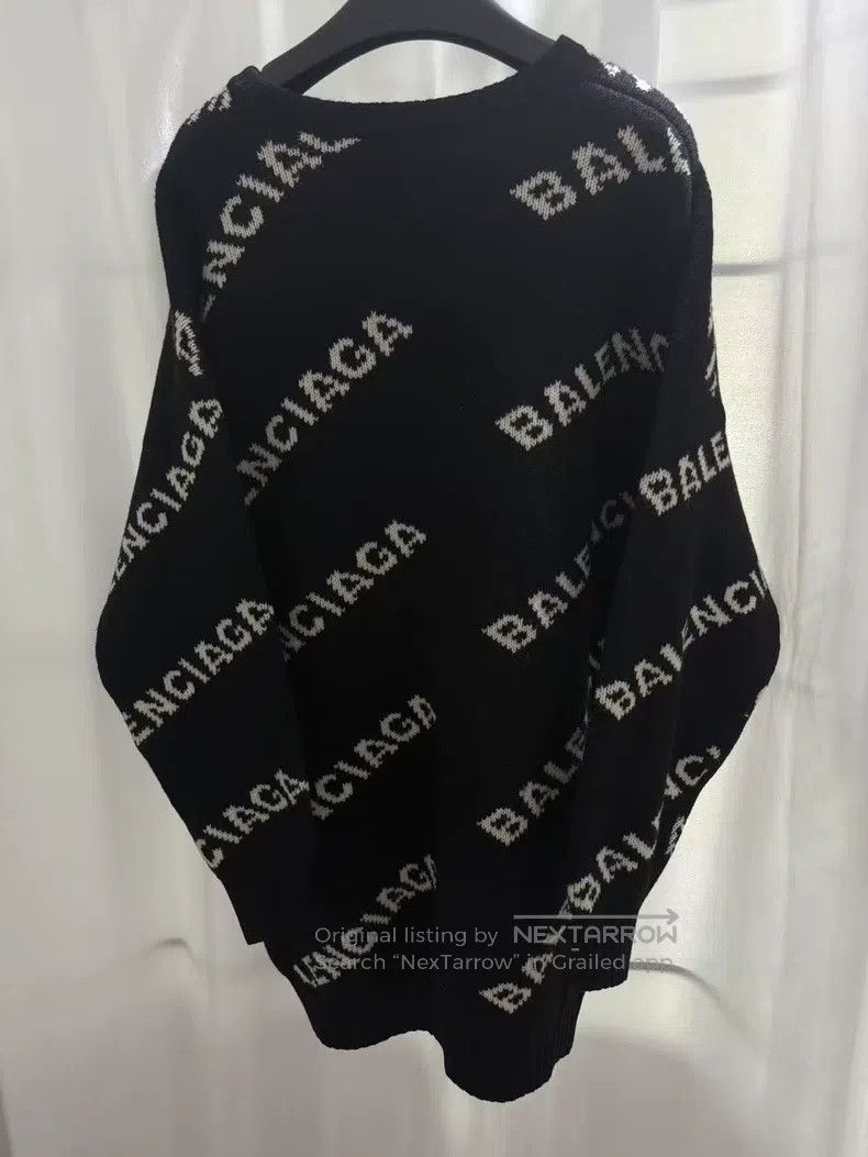 Balenciaga Balenciaga Black Full Print Woolen Sweater Size US S / EU 44-46 / 1 - 2 Thumbnail