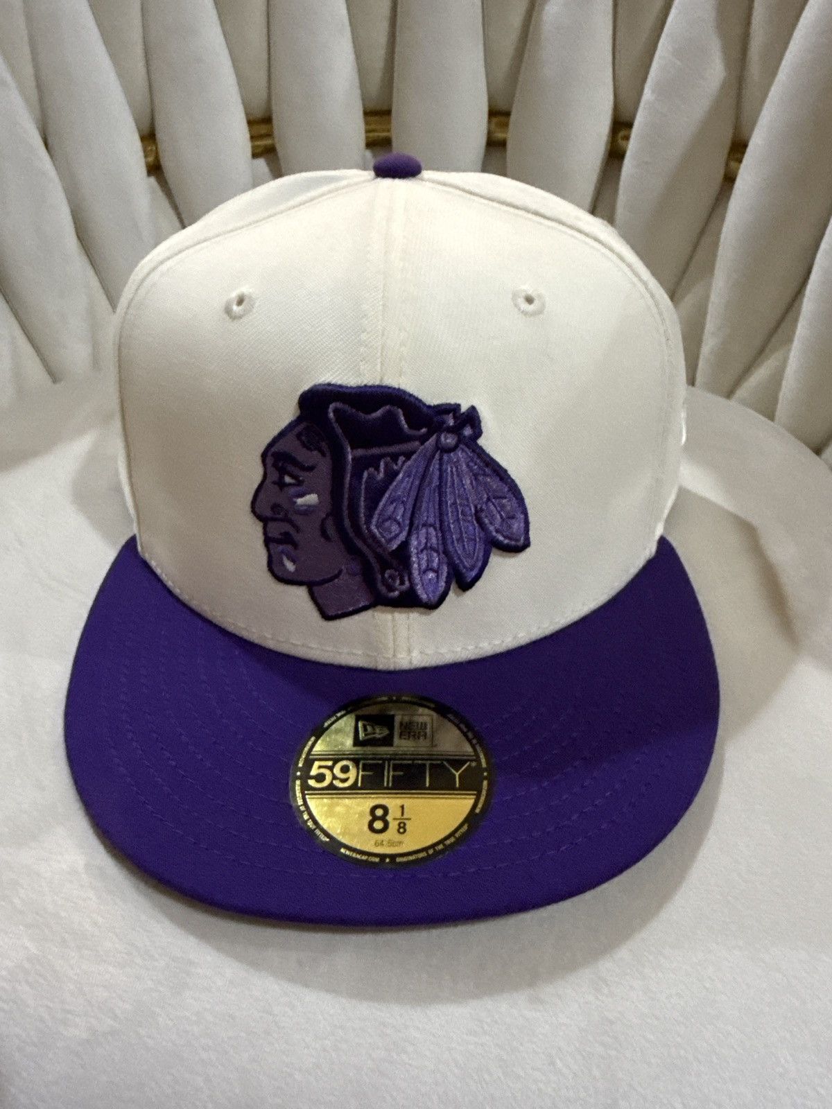 New Era 59Fifty Chicago Blackhawks “Hockey Fights Cancer” 8-1/8 Size ONE SIZE - 4 Thumbnail