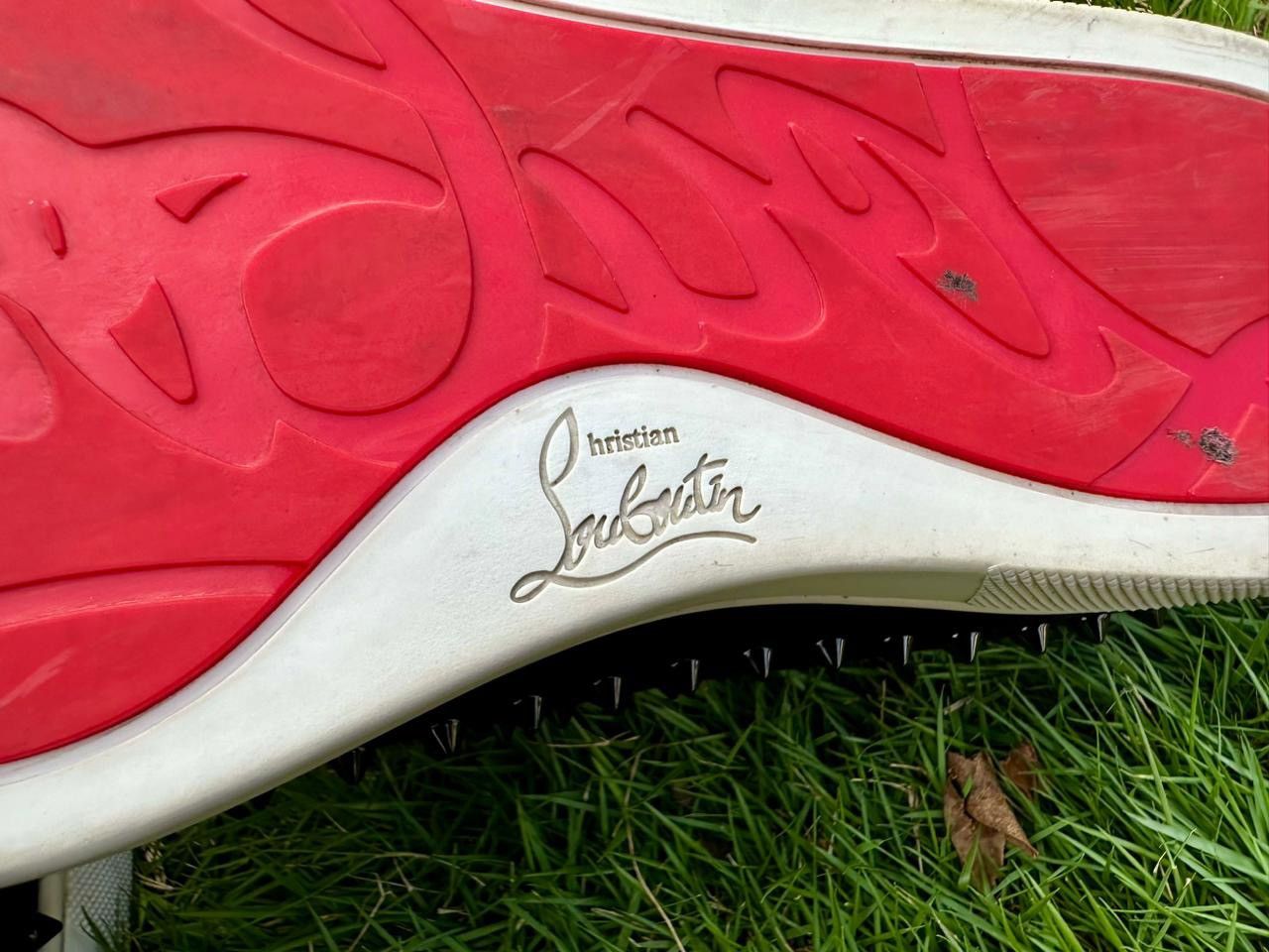 Christian Louboutin Authentic Christian Loboutin Pik Boat Flat Veau Velours/GG Size US 9 / EU 42 - 9 Thumbnail
