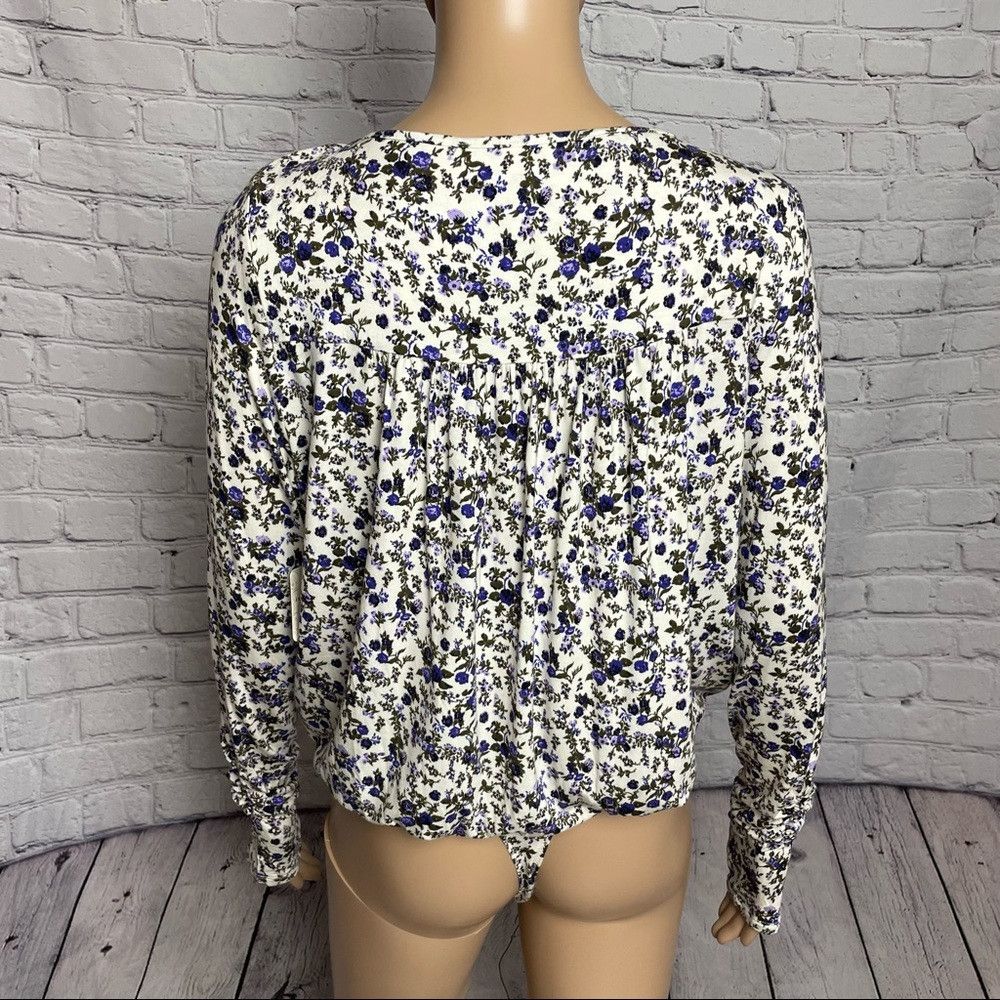 Free People NWT New $ 78 Free People Kaya Printed Floral Bodysuit Size Size L / US 10 / IT 46 - 5 Thumbnail