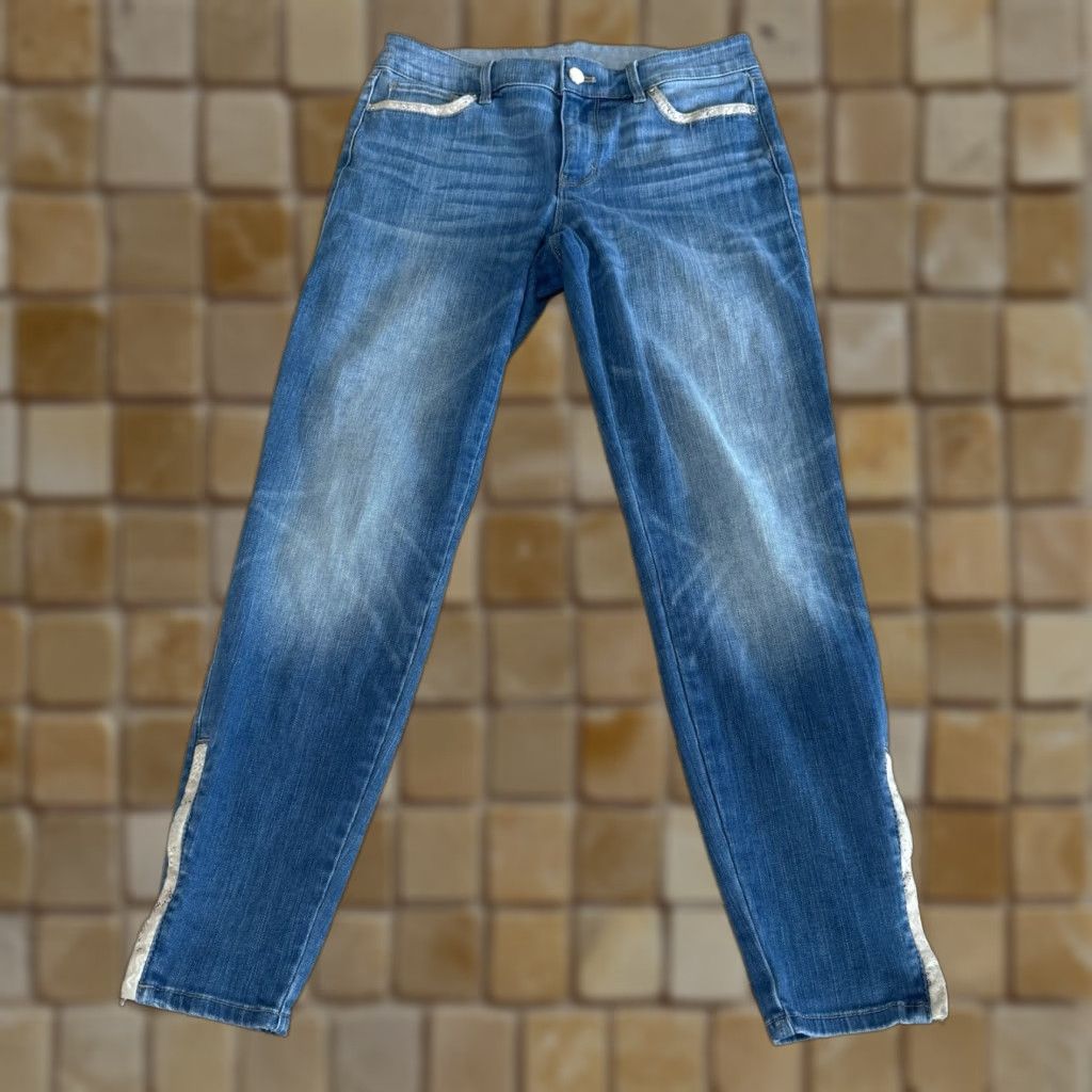 White House Black Market VINTAGE White House Black Market Jeans Womens Size 4 Skinny Ankle Denim Blue Size 27" / US 4 / IT 40 - 1 Thumbnail