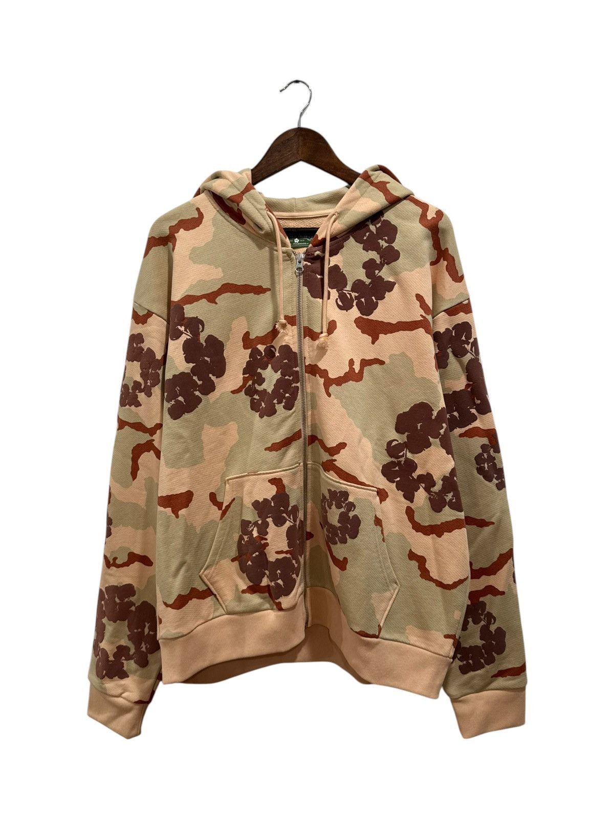 DENIM TEARS Denim Tears The Cotton Wreath Zip Hoodie Tan Camo Size US XL / EU 56 / 4 - 1 Thumbnail