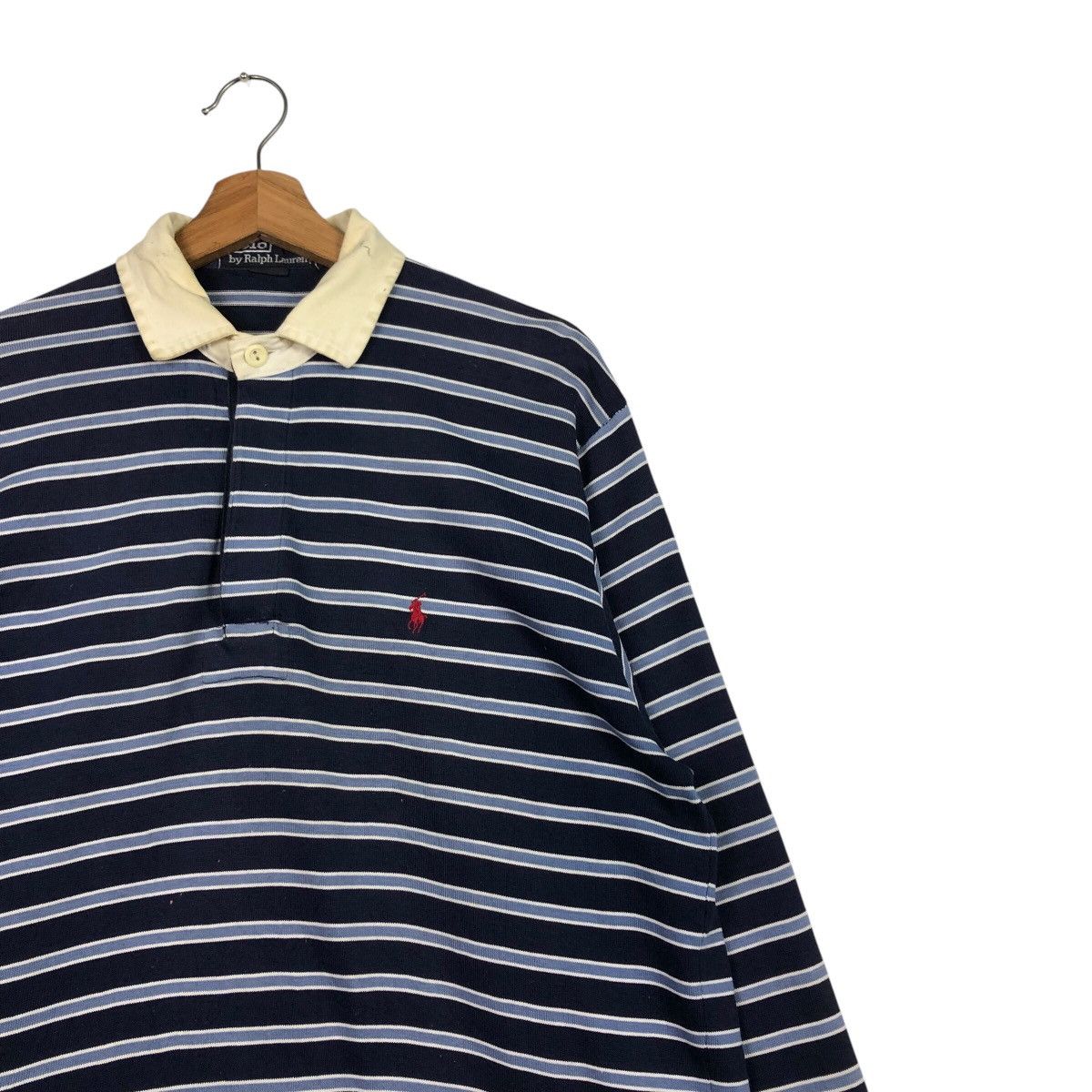 Polo Ralph Lauren Polo Ralph Lauren Old School Rugby Striped Design Collogue Size US M / EU 48-50 / 2 - 6 Thumbnail