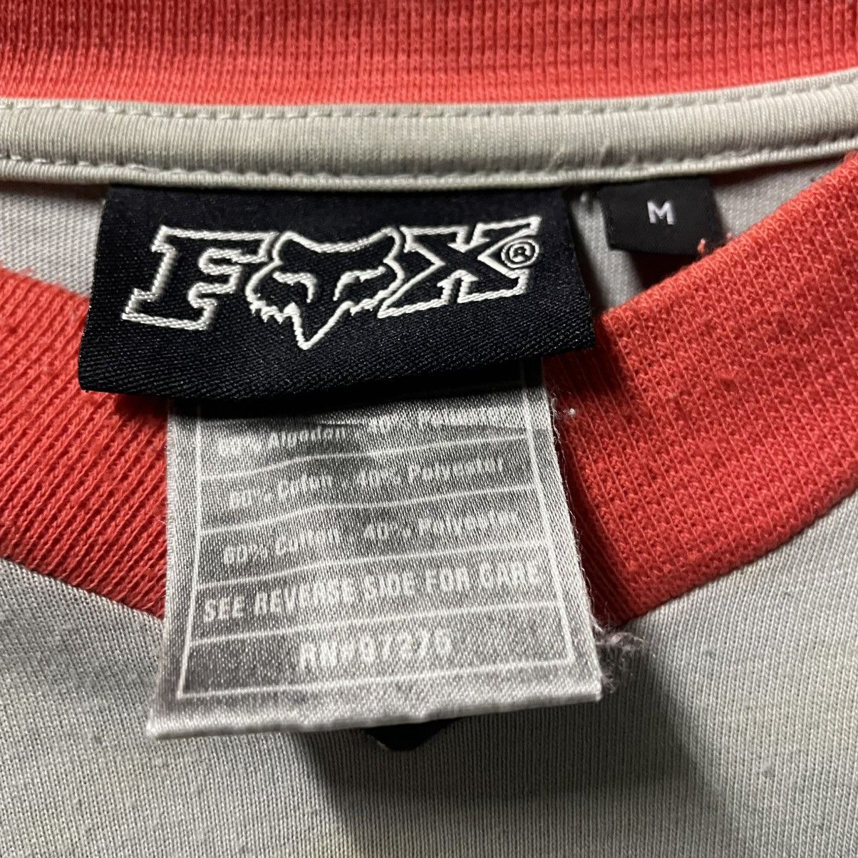Fox Racing 🔥Vintage Fox Racing Motocross Tricolour Striped V Neck Tee Size US M / EU 48-50 / 2 - 9 Thumbnail