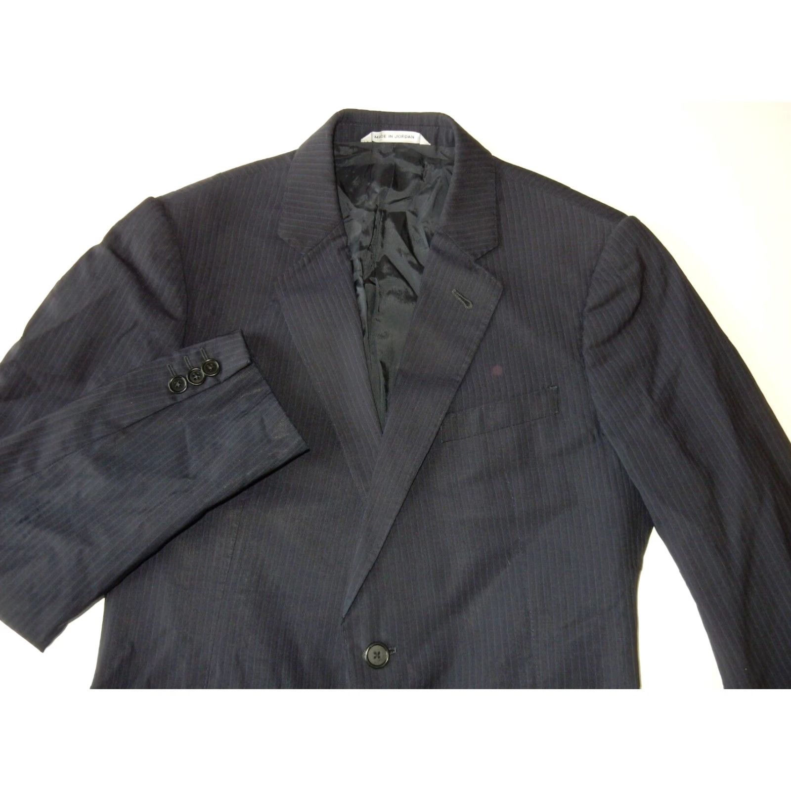 Armani VINTAGE Armani Collezioni Men's Blazer Sport Coat Jacket Size 38 Wool Dark Blue Men's Size 38R - 2 Thumbnail